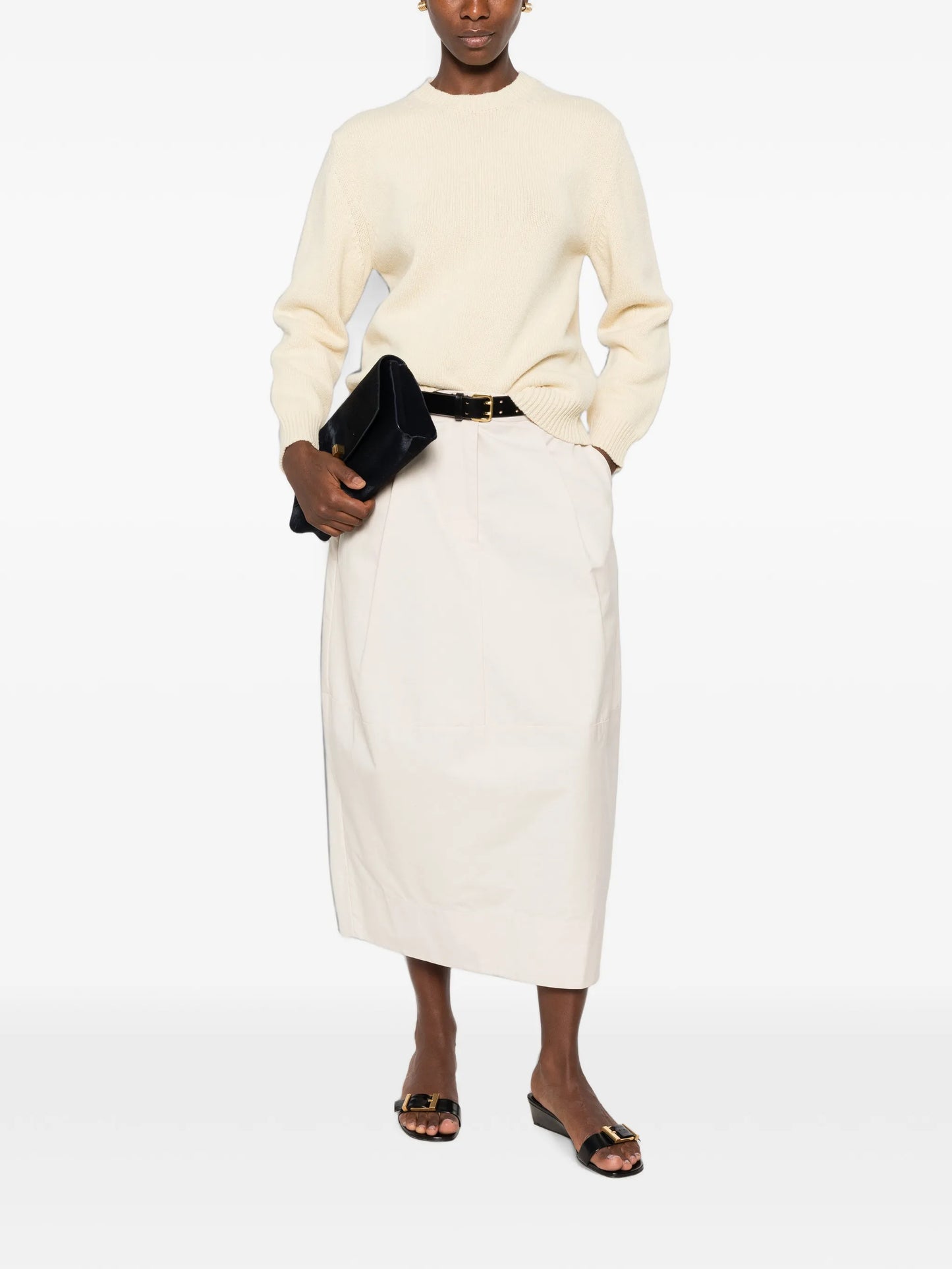 ribbed-knit crew-neck sweater