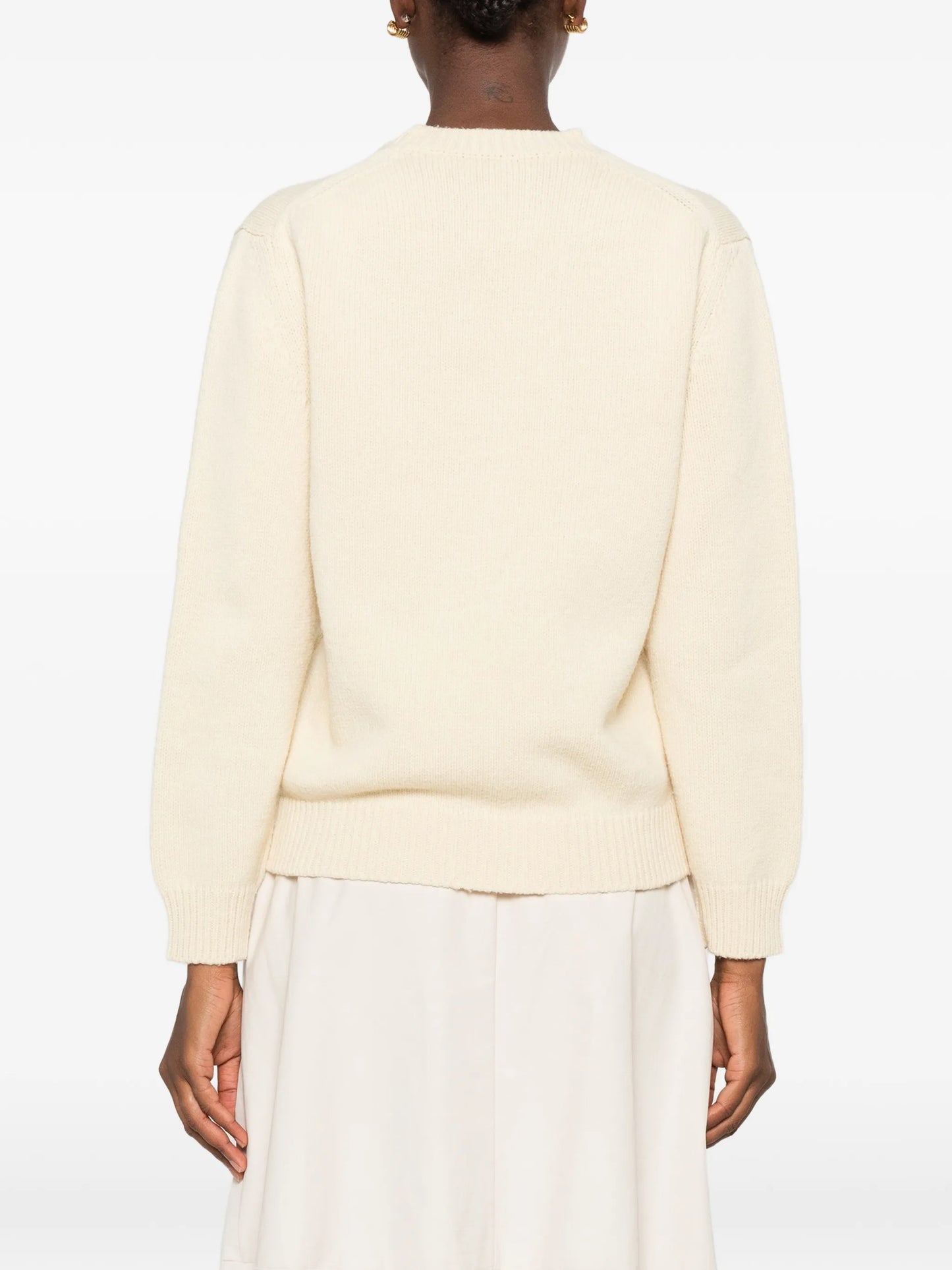 ribbed-knit crew-neck sweater