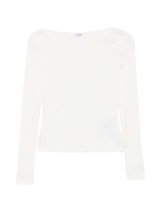 ribbed-knit long-sleeve top