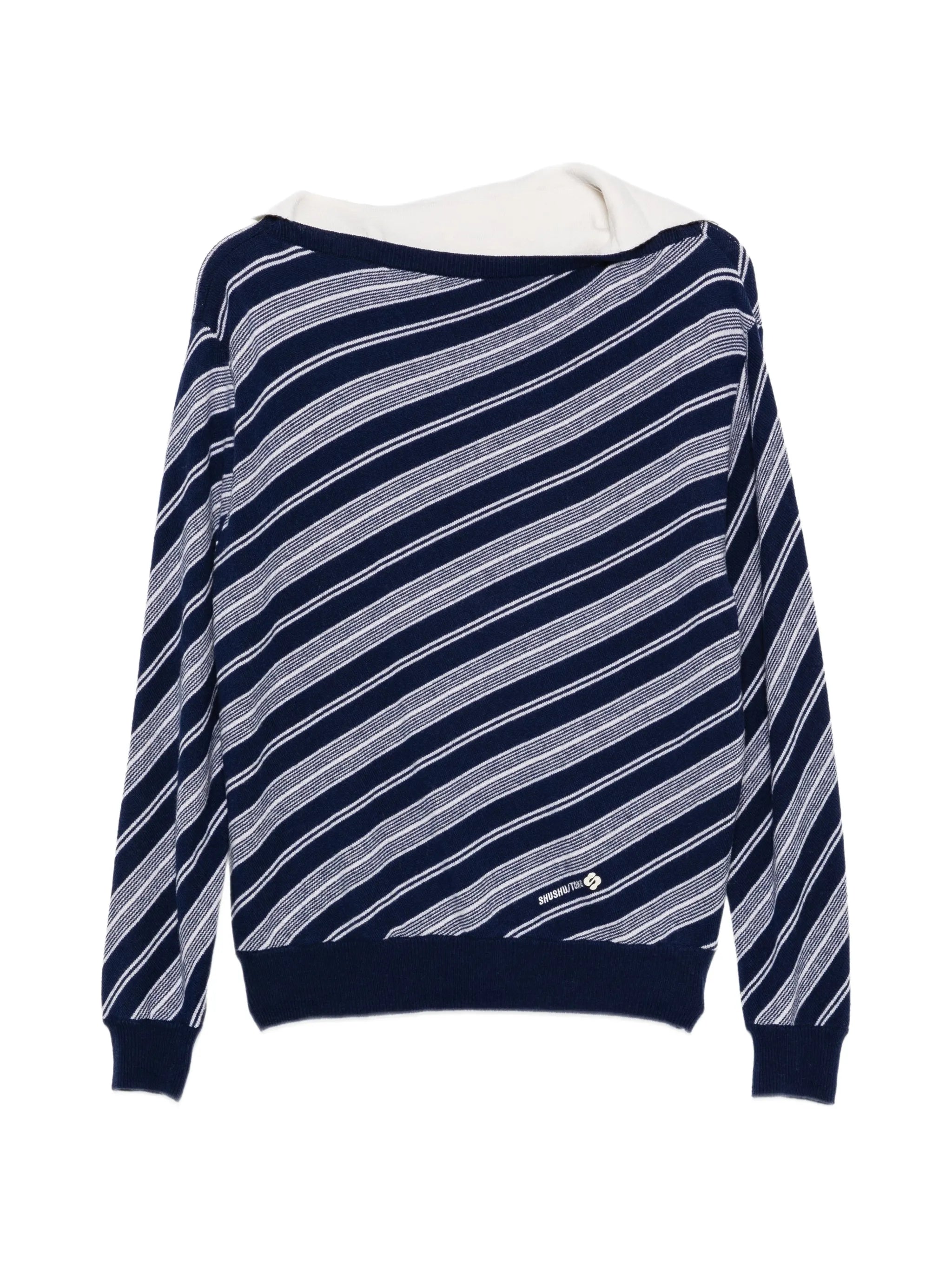 stripe-pattern sweater