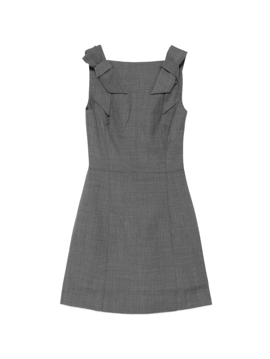 bow-strap mini dress