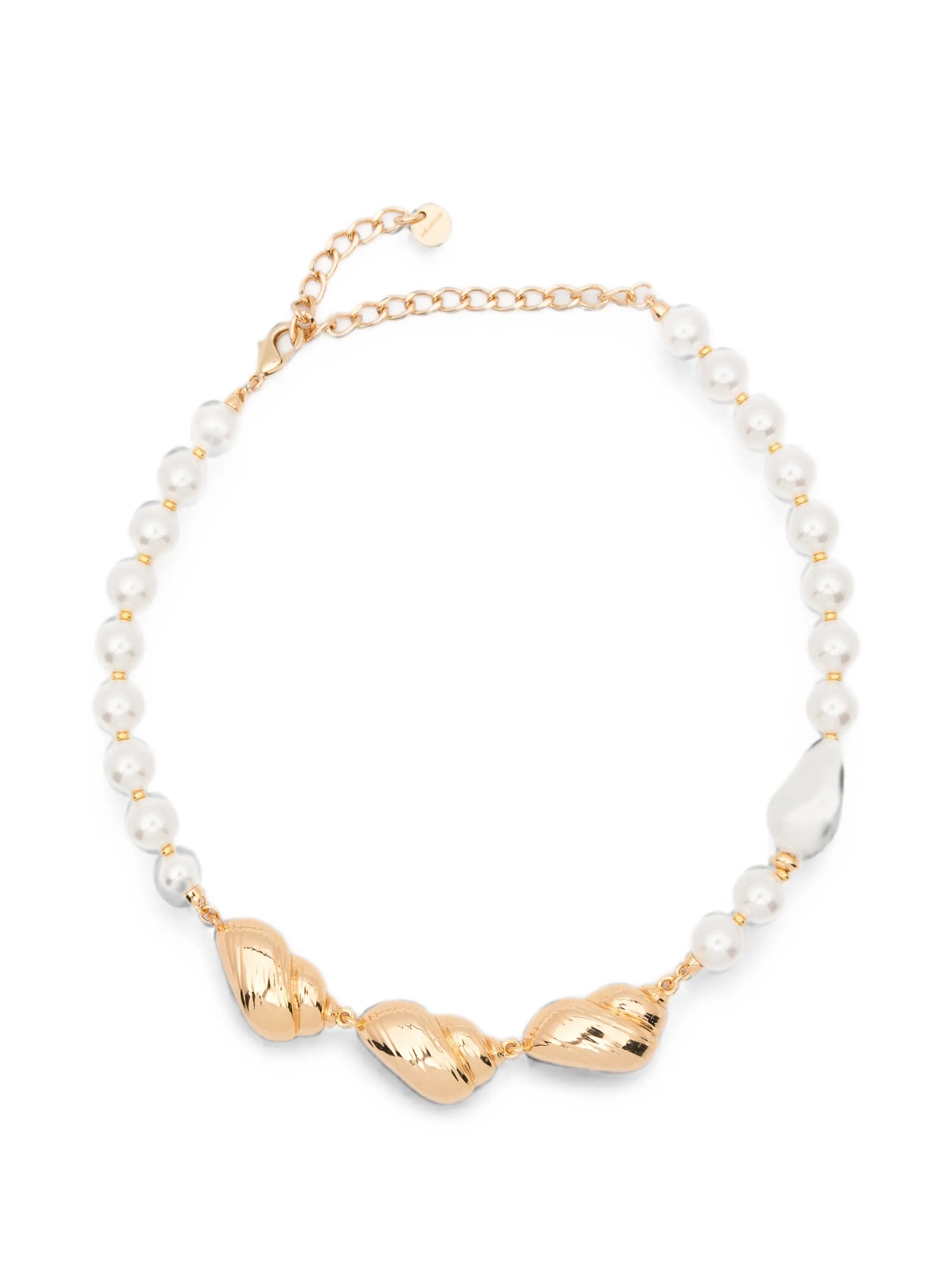shell-detail faux-pearl necklace