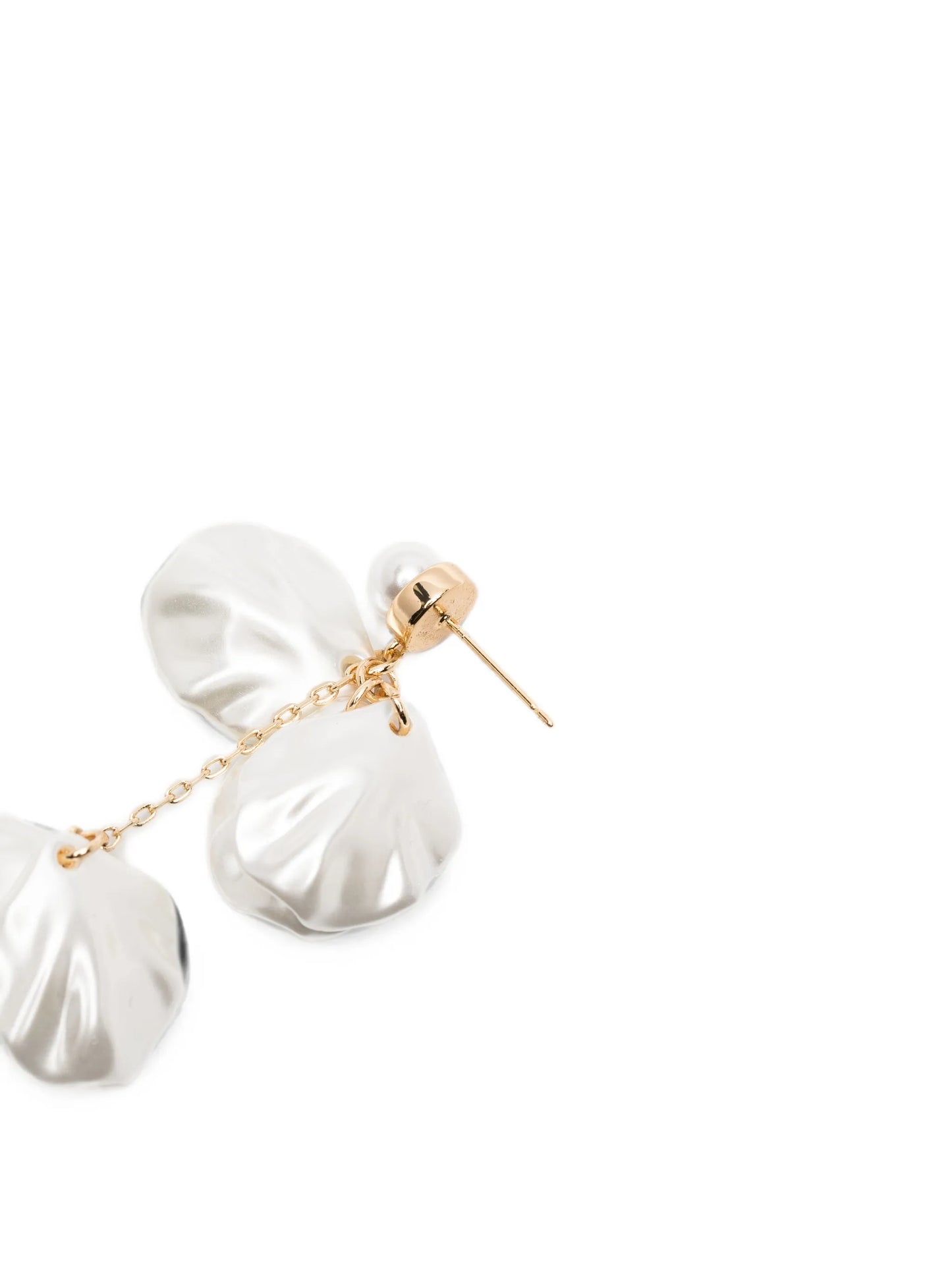 petal-detail drop earrings