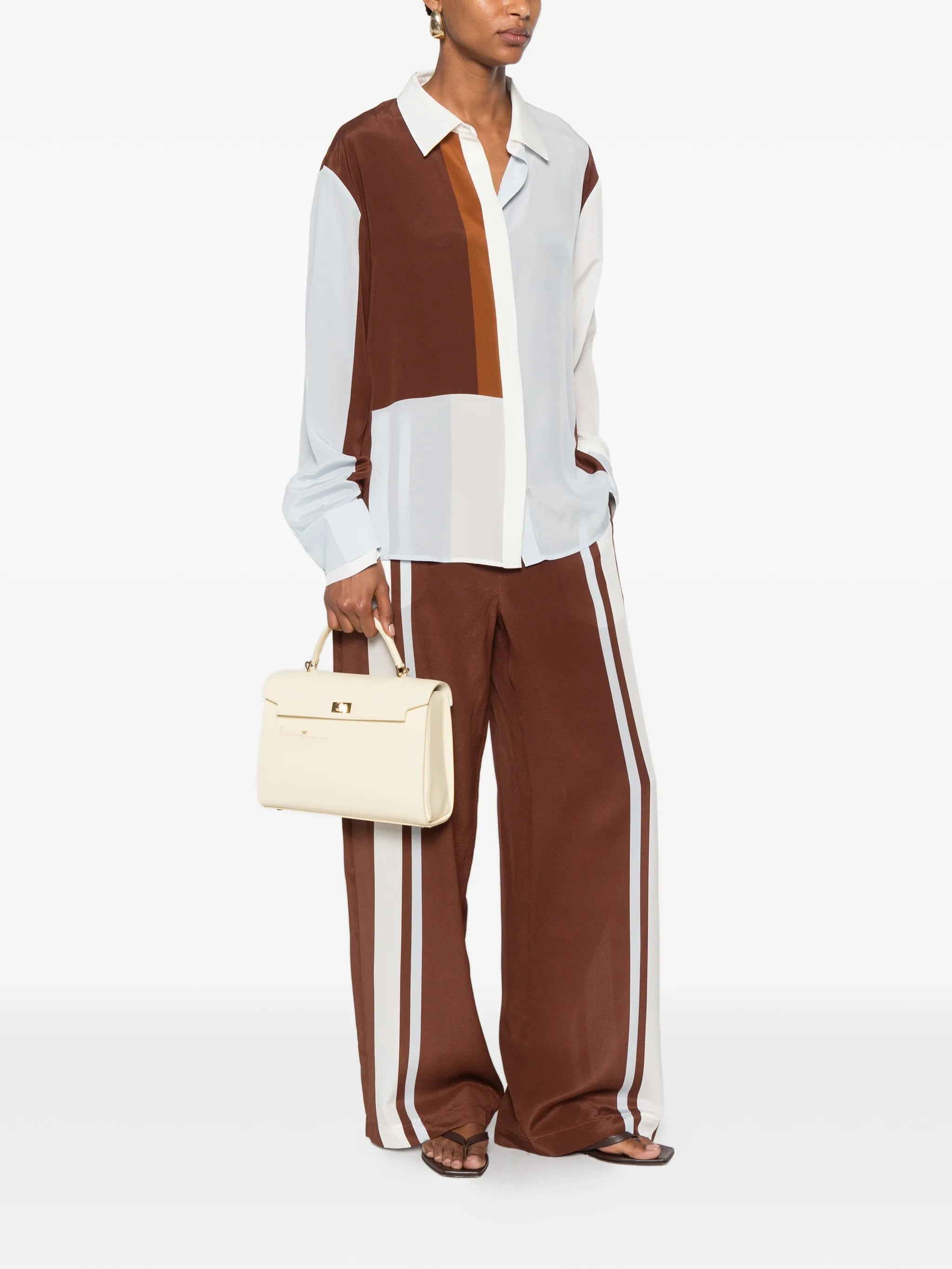 twist-lock top-handle tote bag
