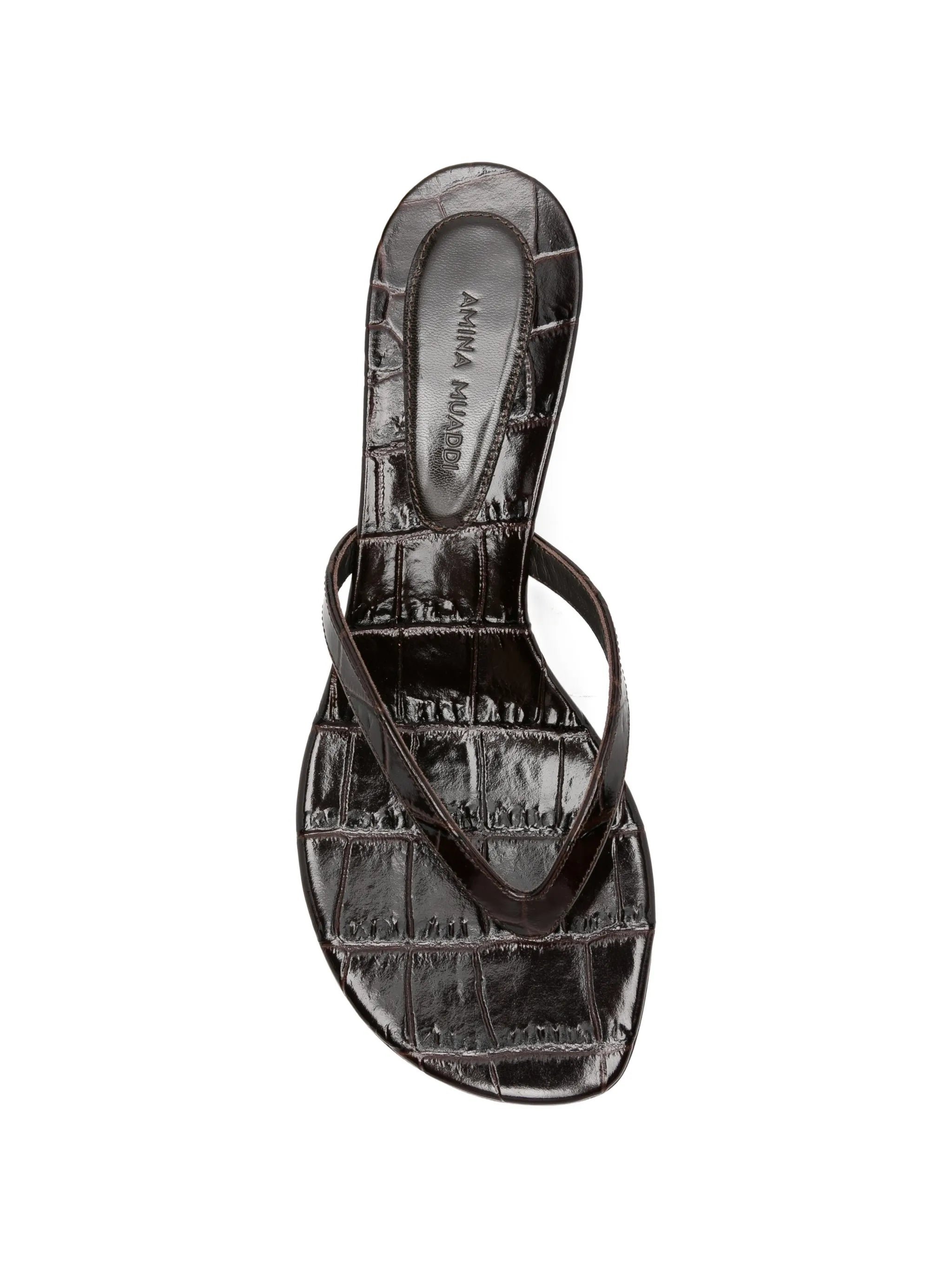 Juliette crocodile-effect leather sandals