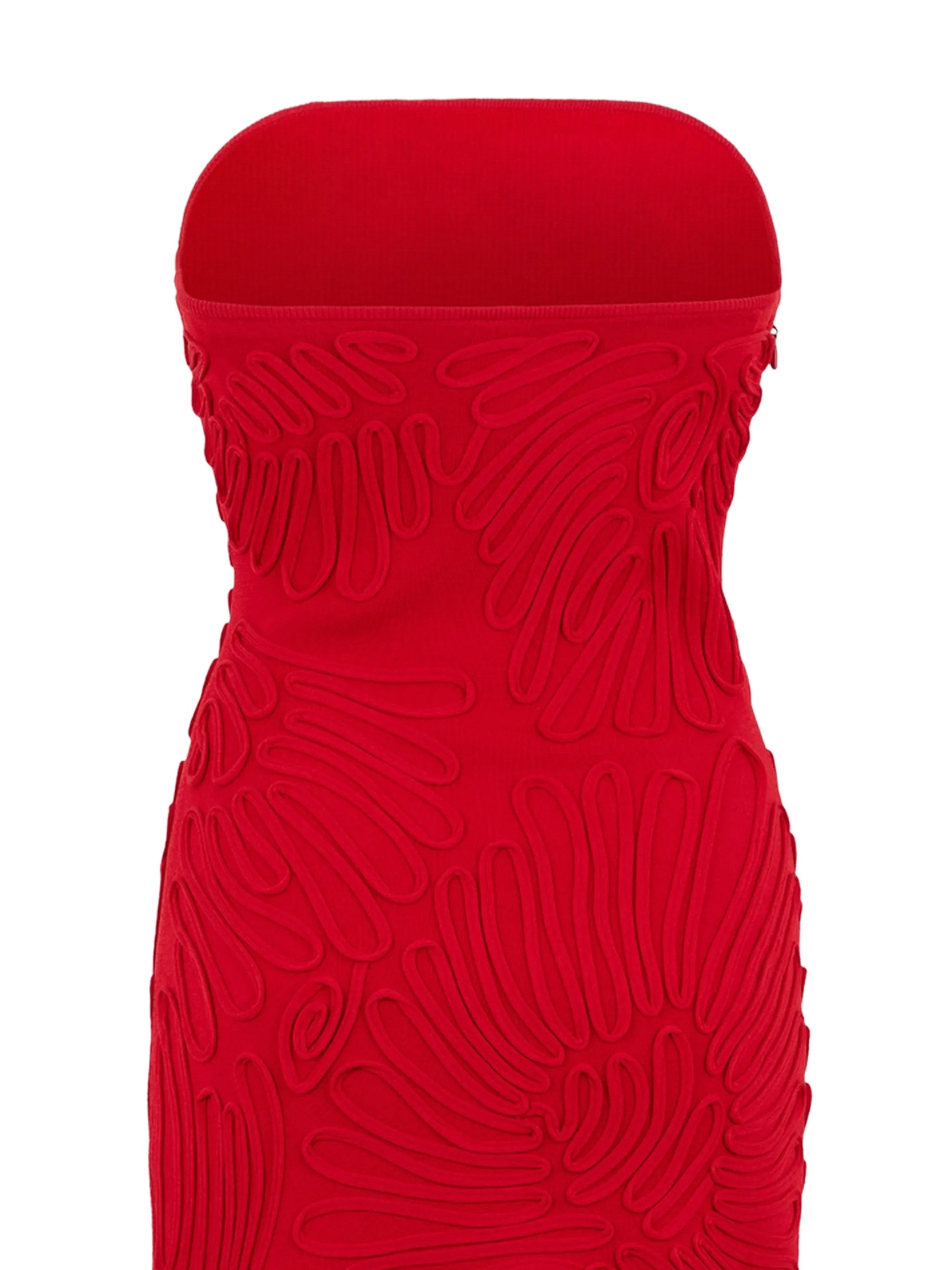fringe-trim strapless dress