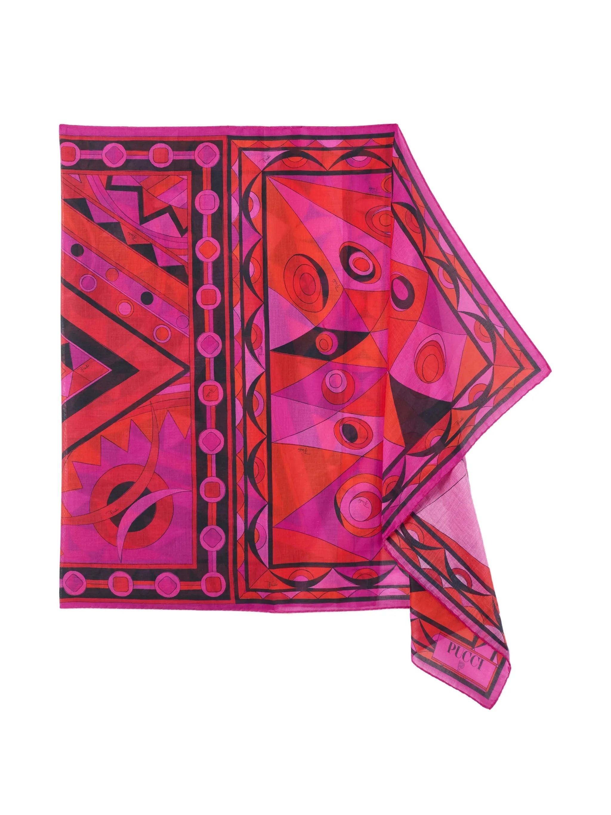 cotton sarong with mixed-prints