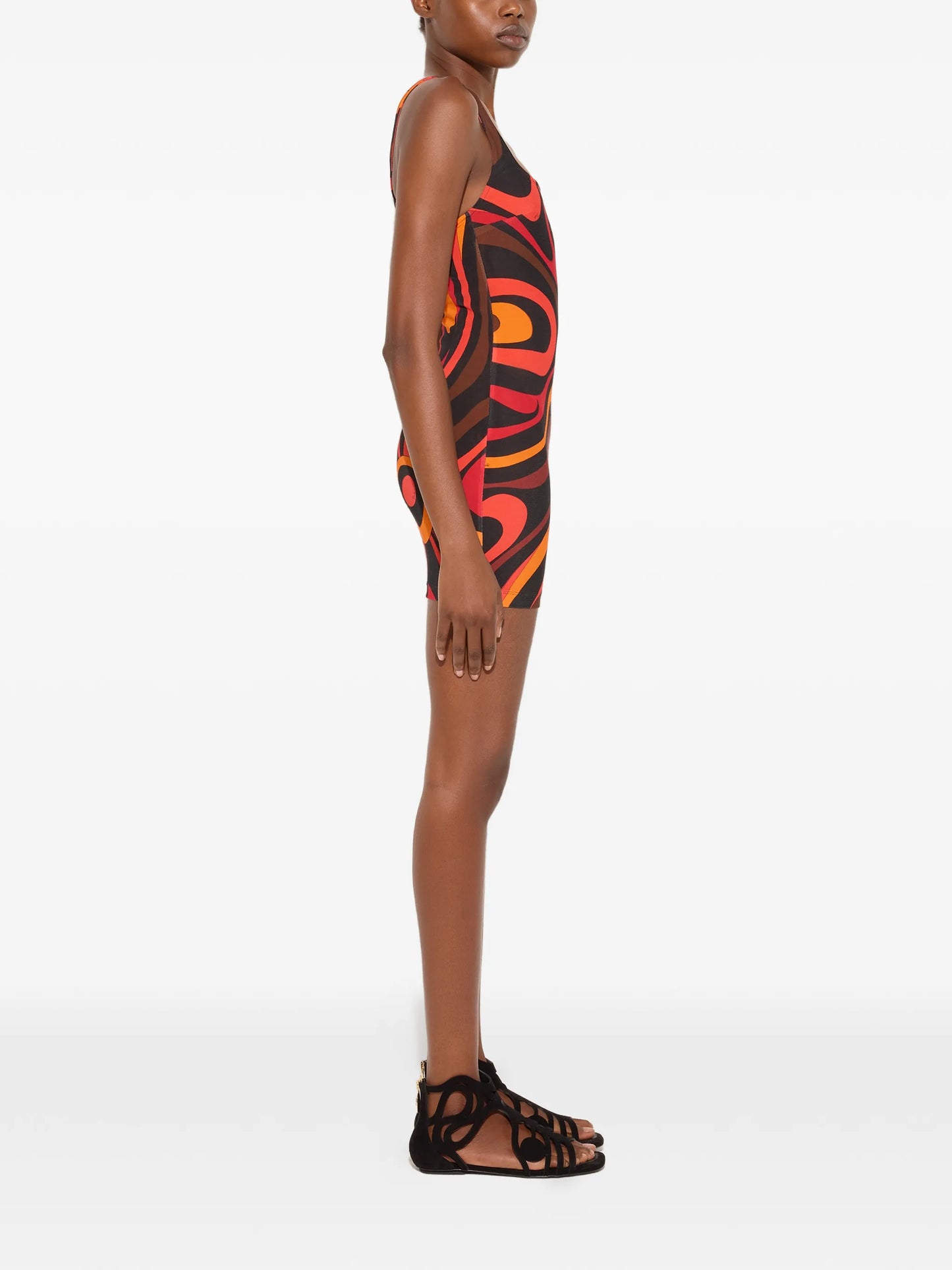 Marmo-print dress