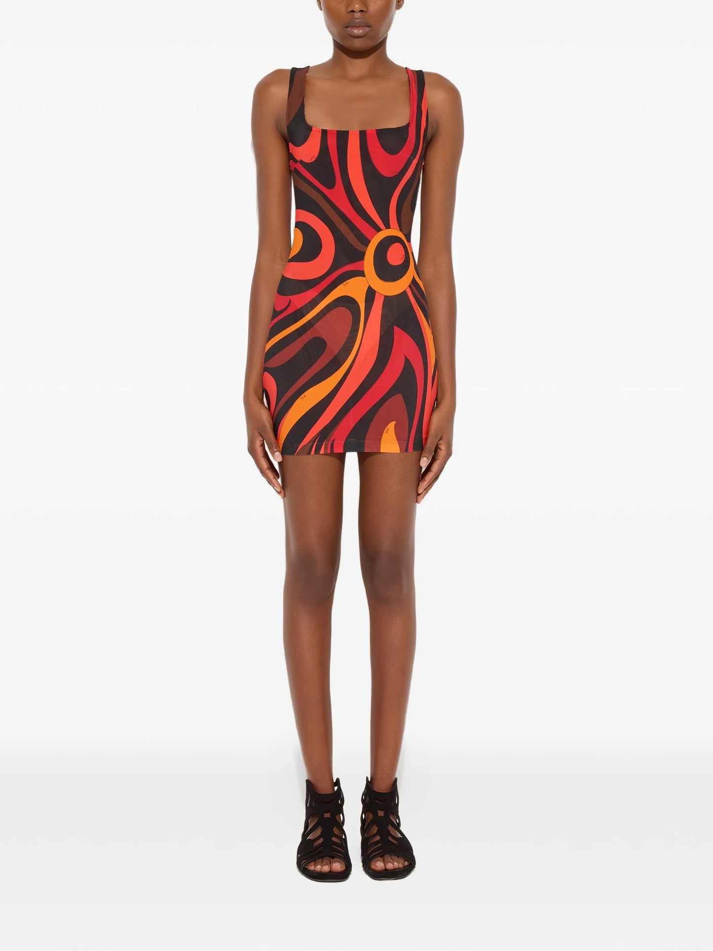 Marmo-print dress