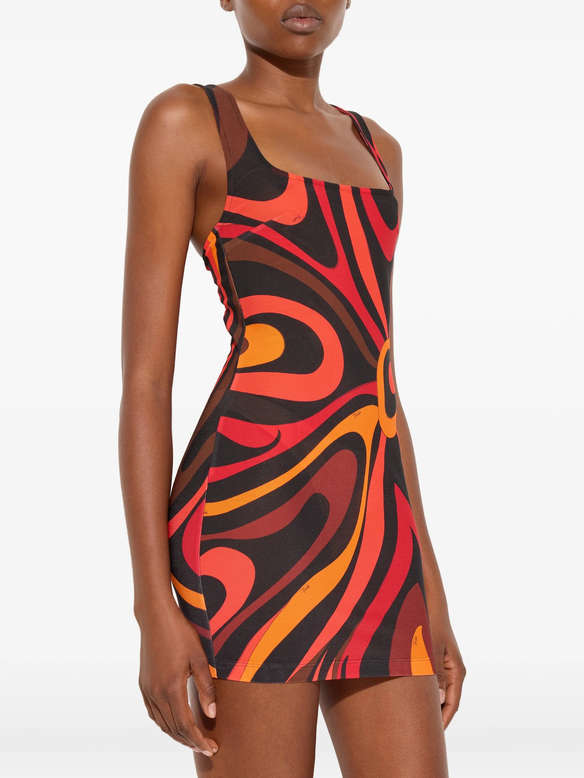 Marmo-print dress