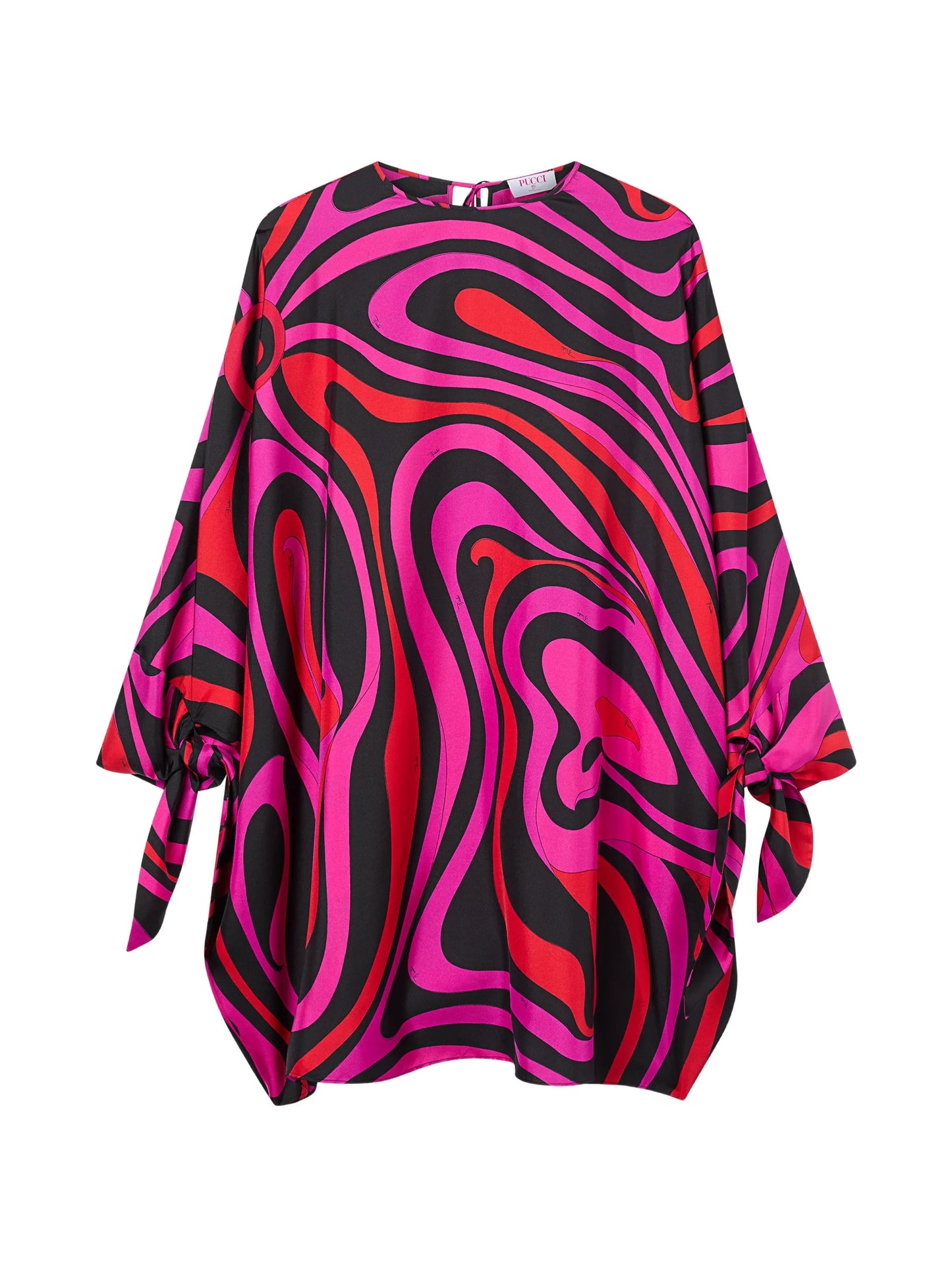 Marmo-print silk kaftan