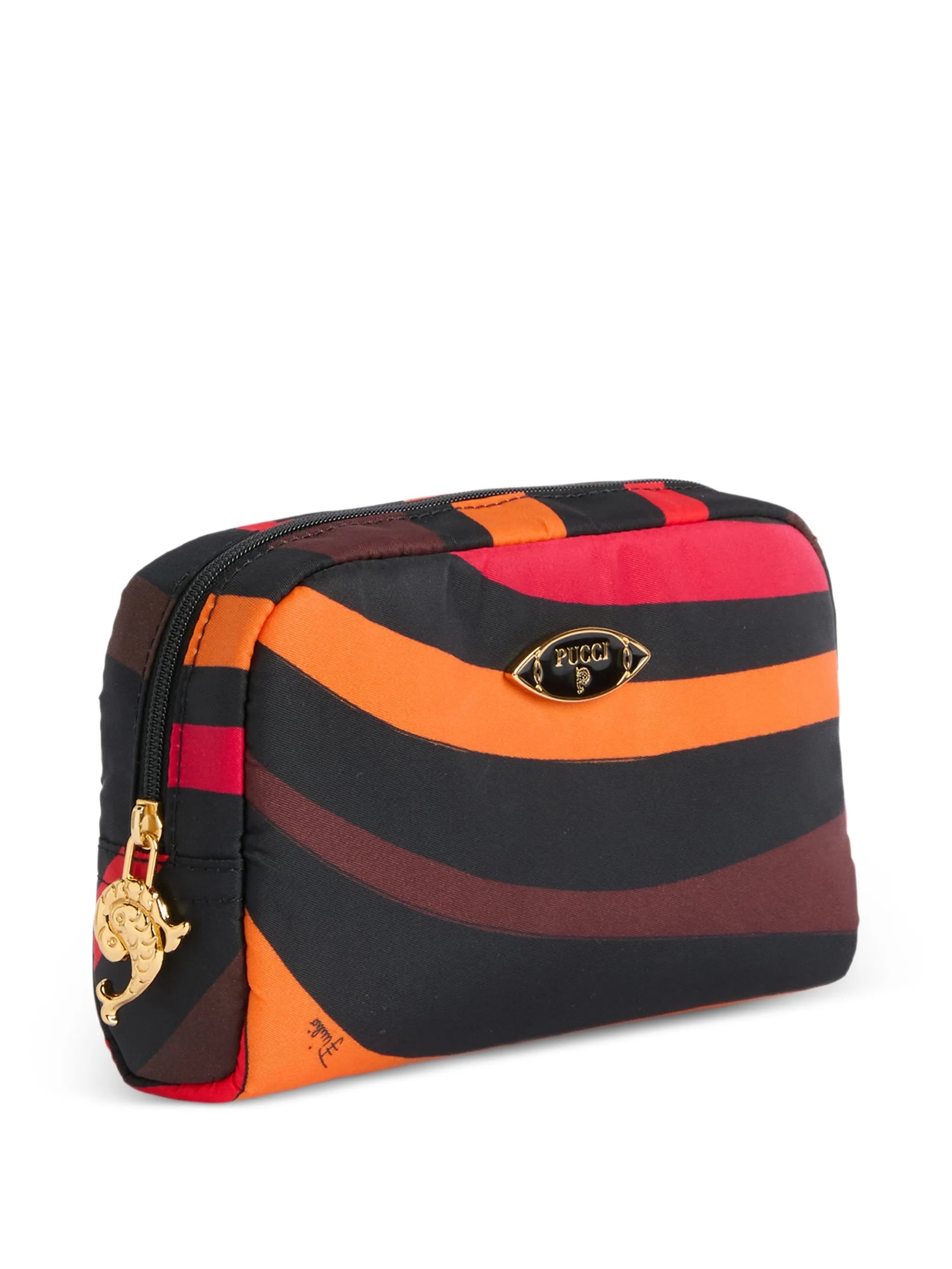 Marmo-print small beauty case