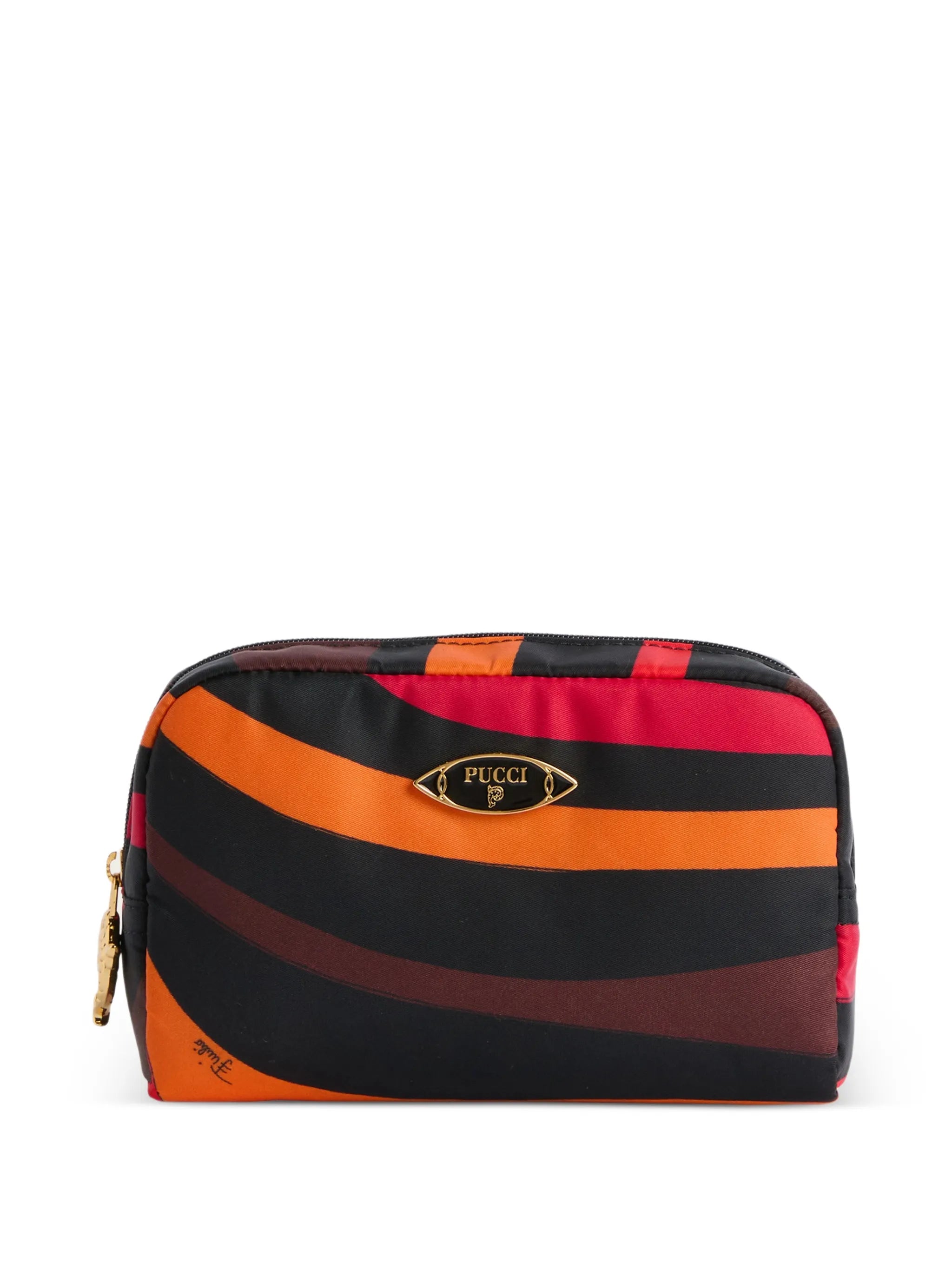 Marmo-print small beauty case