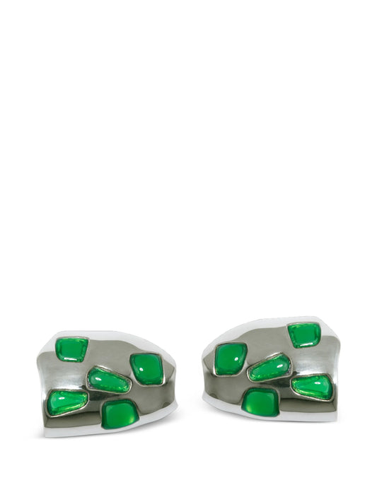 resin stone stud earrings