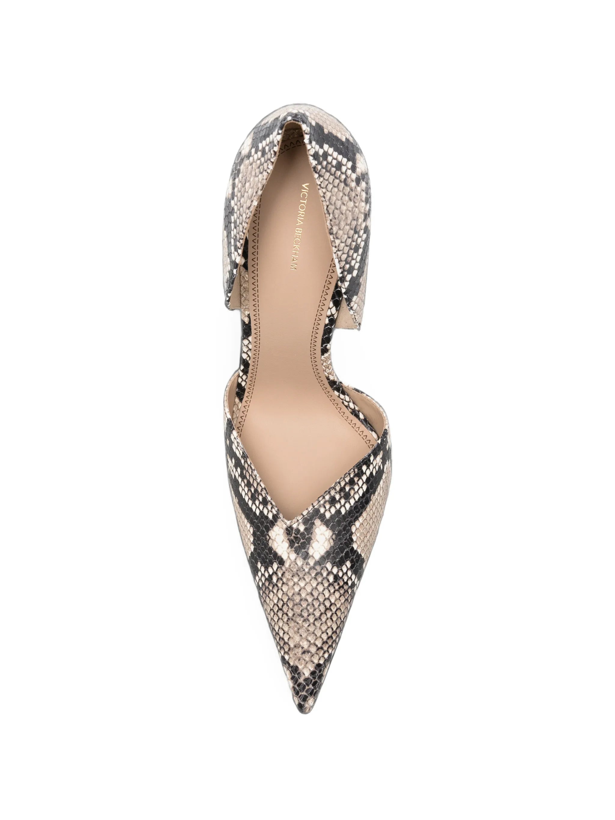 Angle d'Orsay pumps 115 natural brown snake print