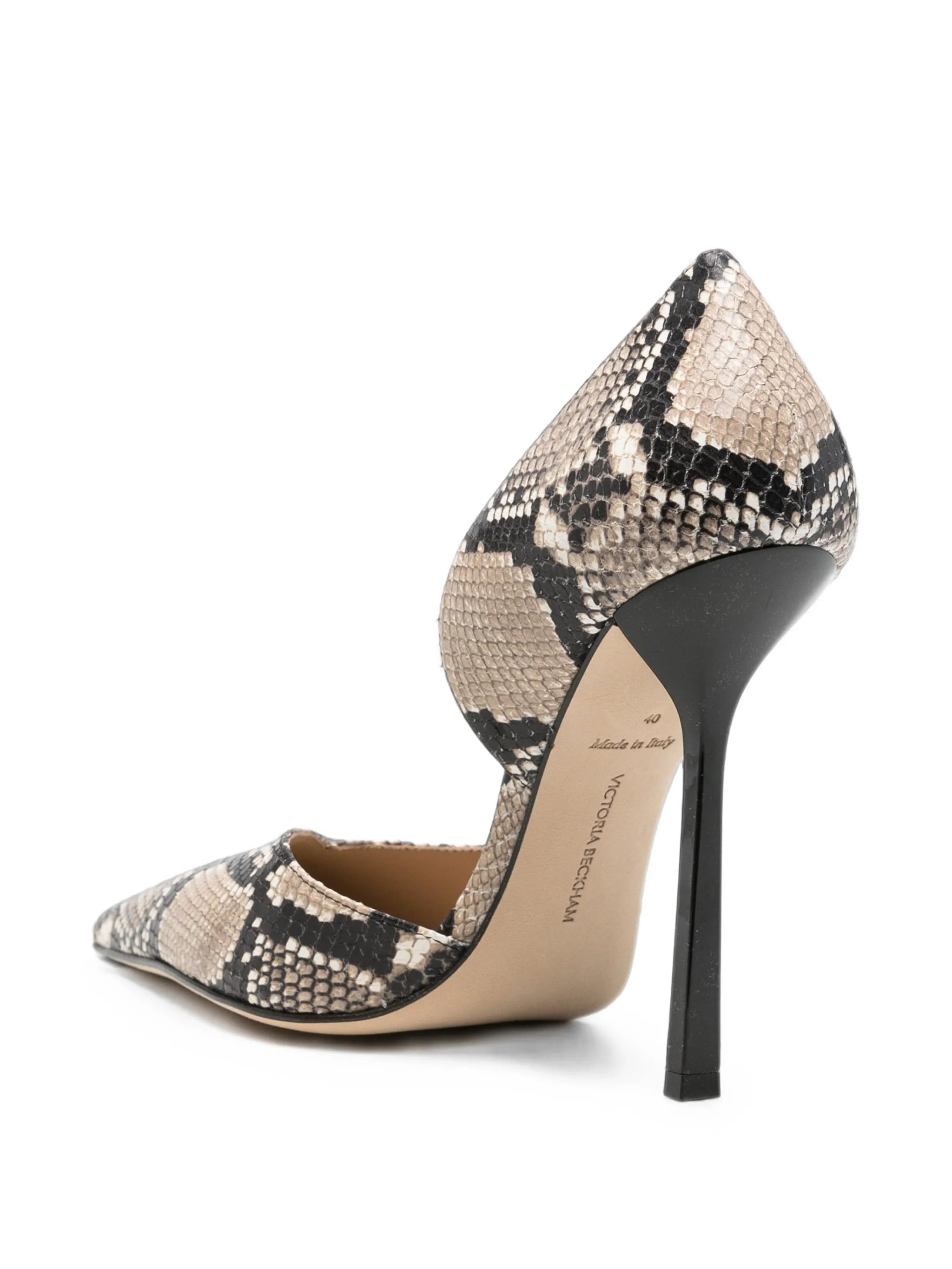 Angle d'Orsay pumps 115 natural brown snake print