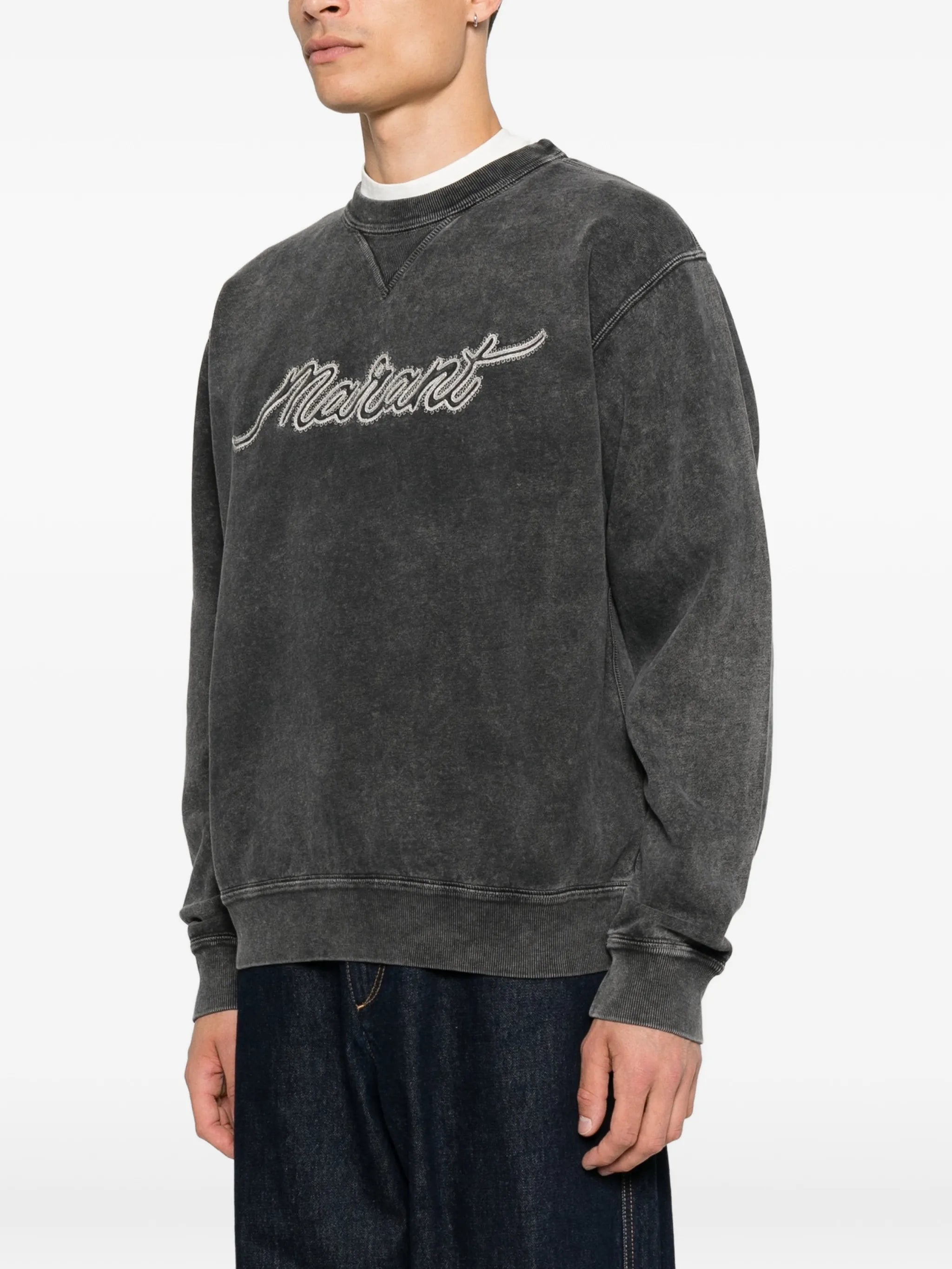 logo-embroidered sweatshirt