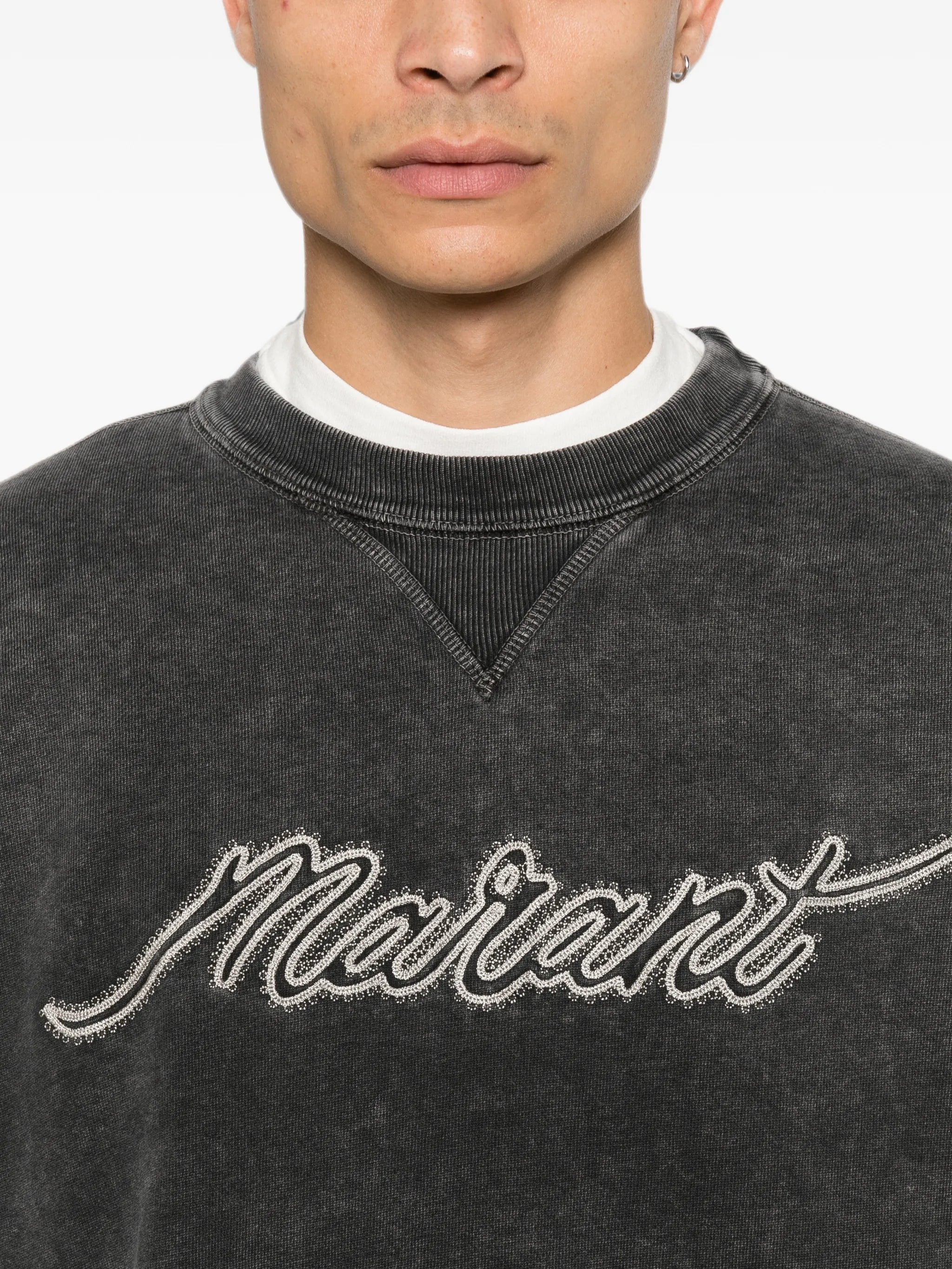 logo-embroidered sweatshirt