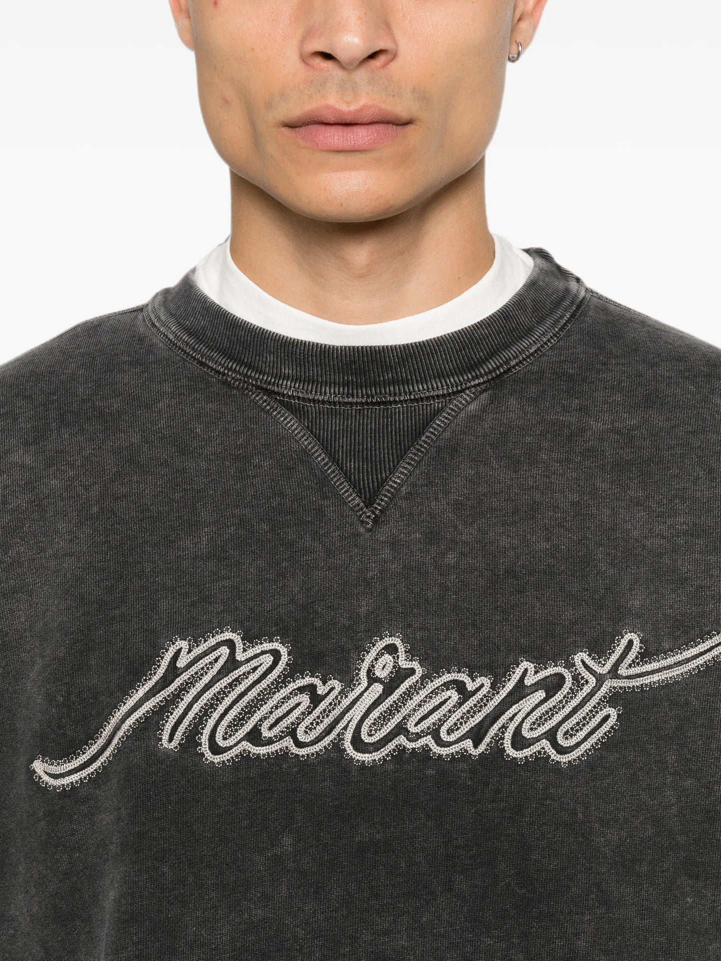 logo-embroidered sweatshirt