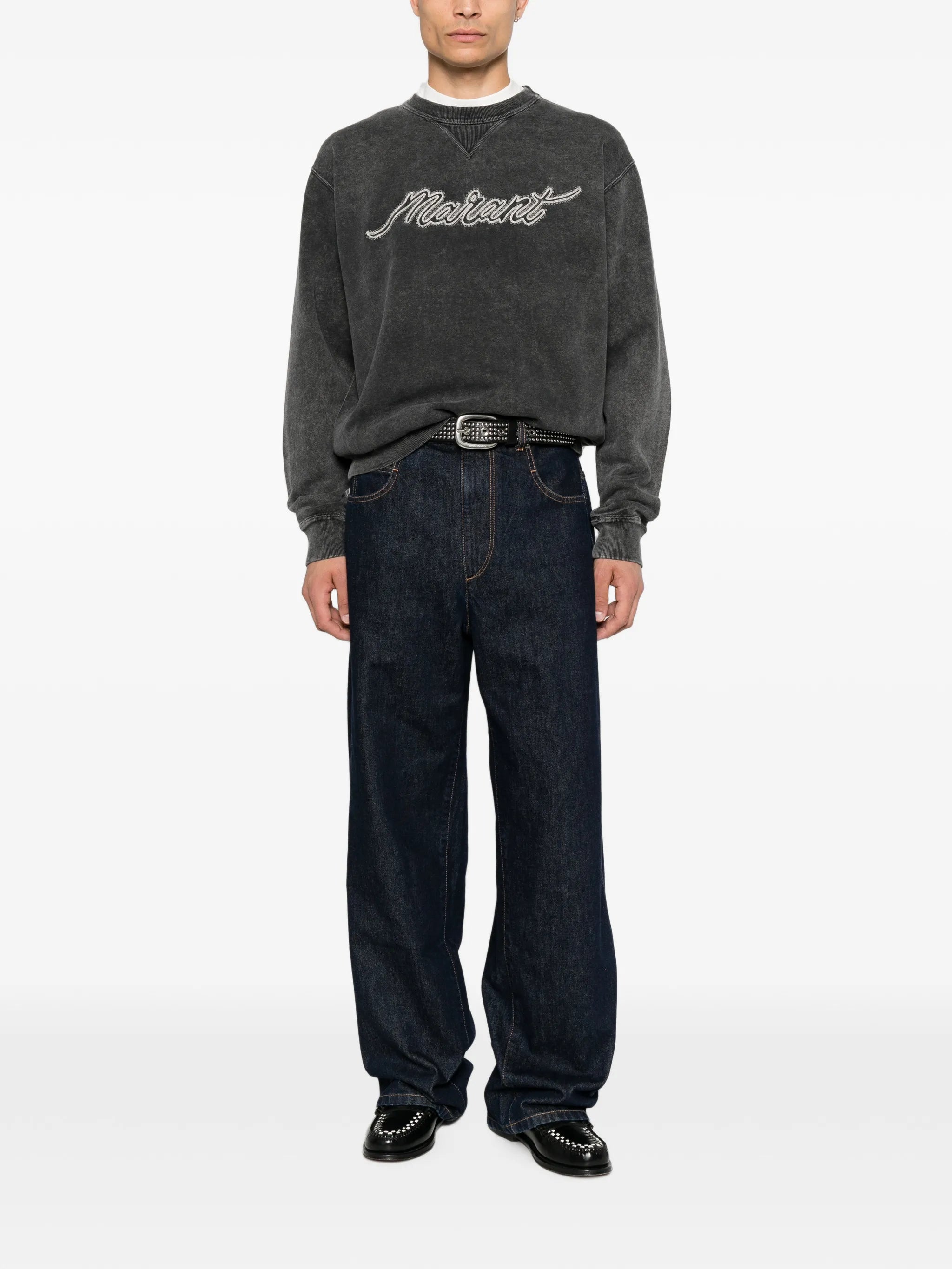 logo-embroidered sweatshirt