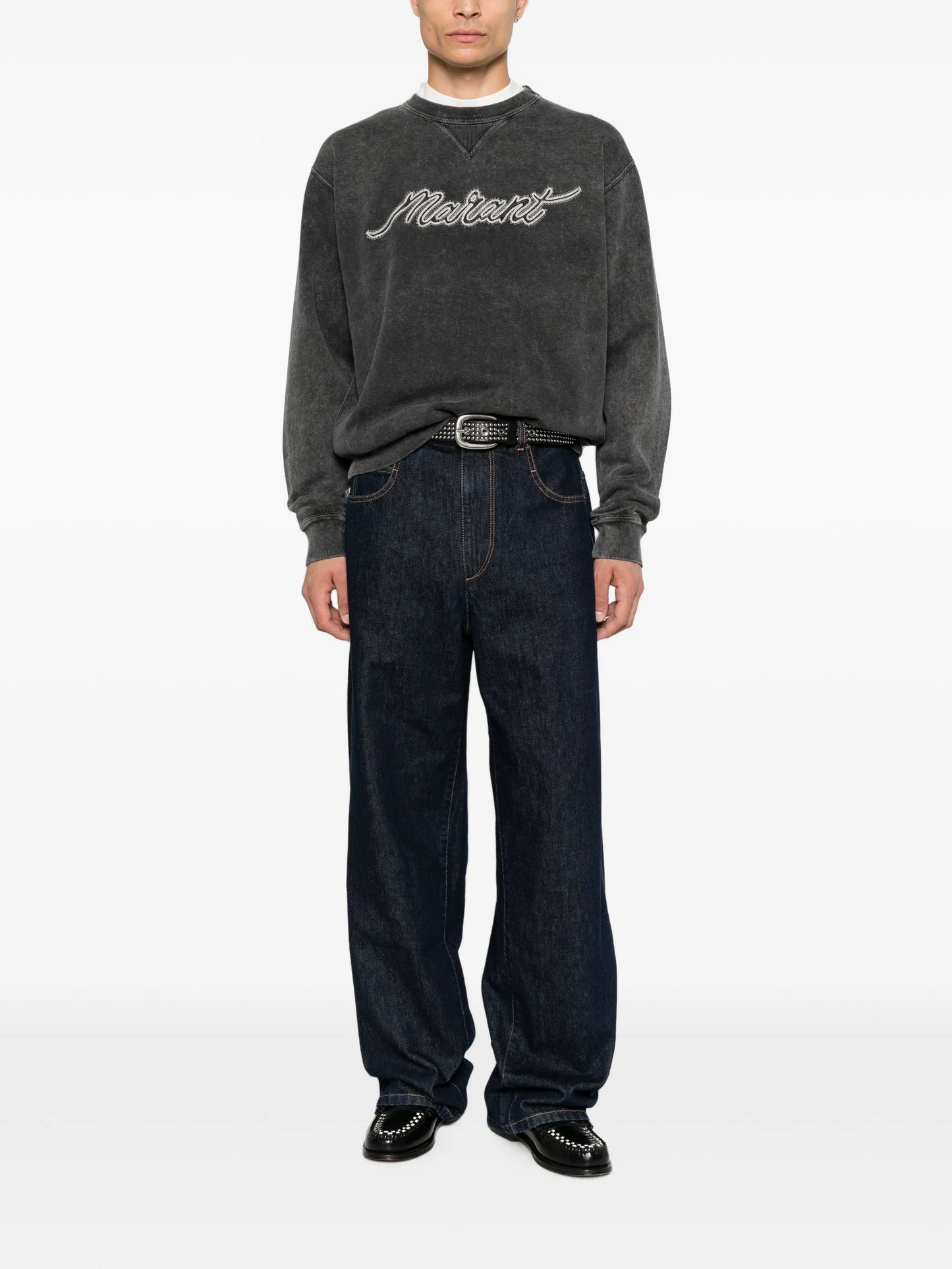 logo-embroidered sweatshirt