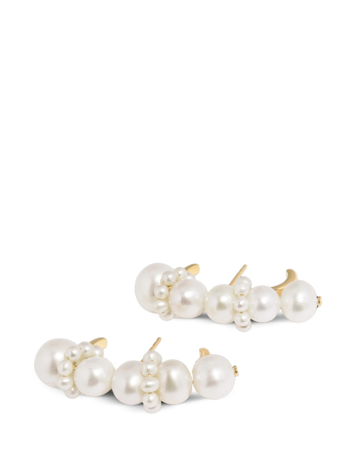 pearl ear climber earrings