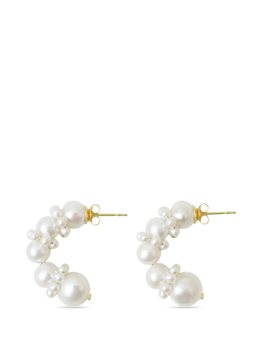 pearl cluster earrings