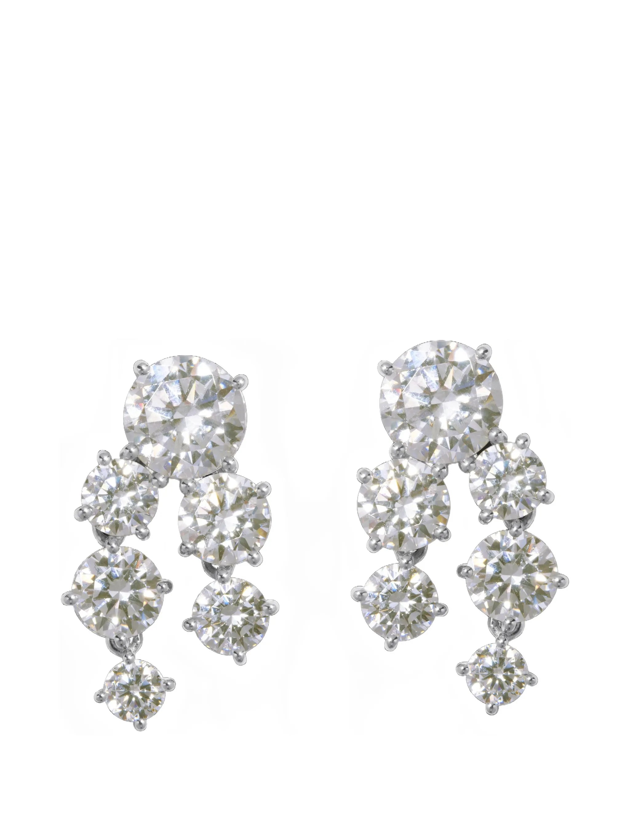 cubic zirconia drop earrings