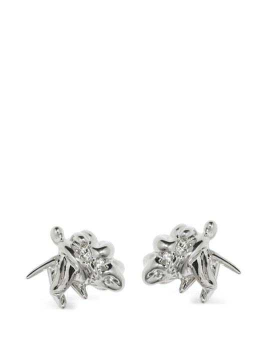 cubic zirconia statement stud earrings