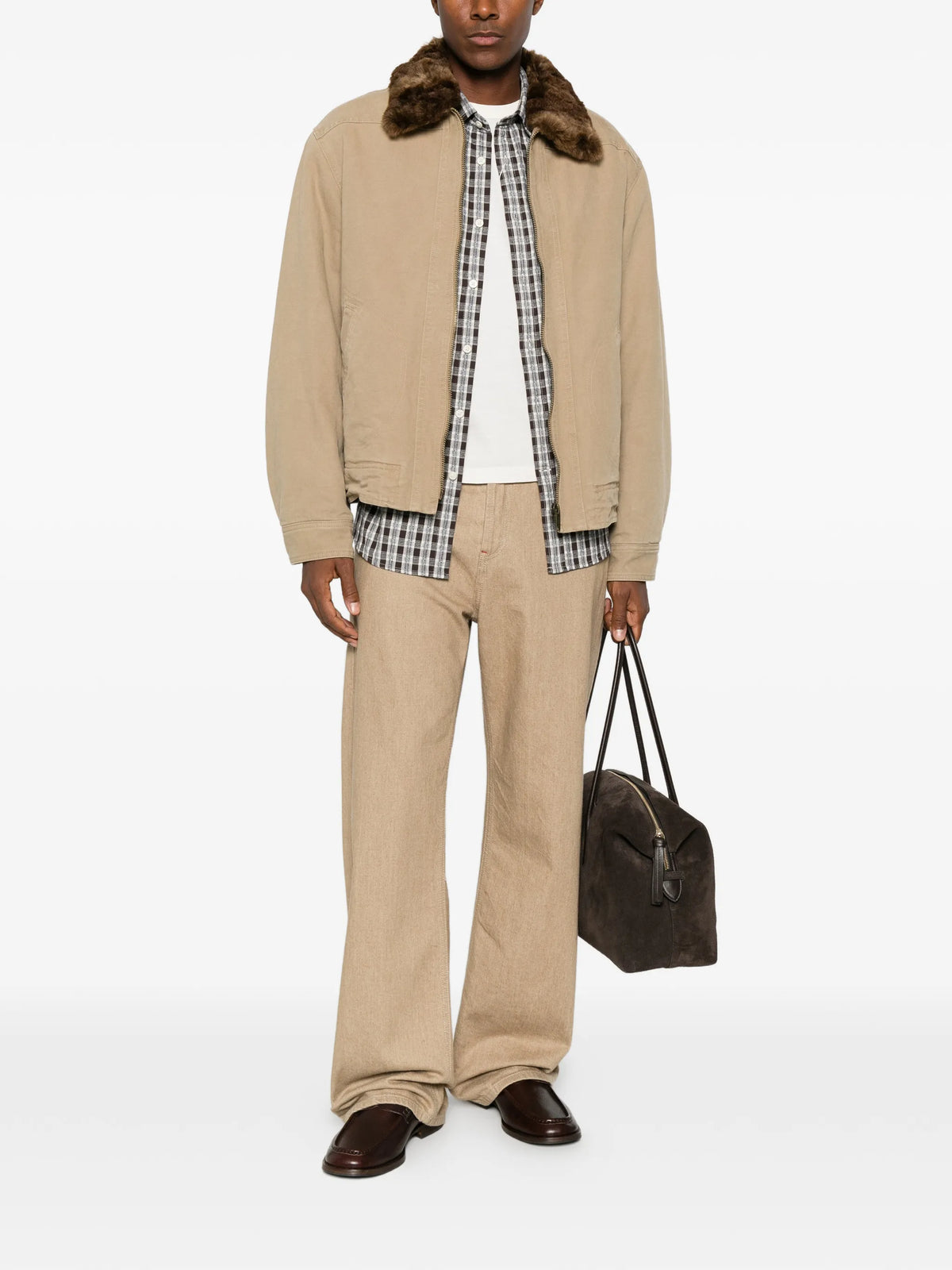 Amaric-GB wool-collar canvas jacket