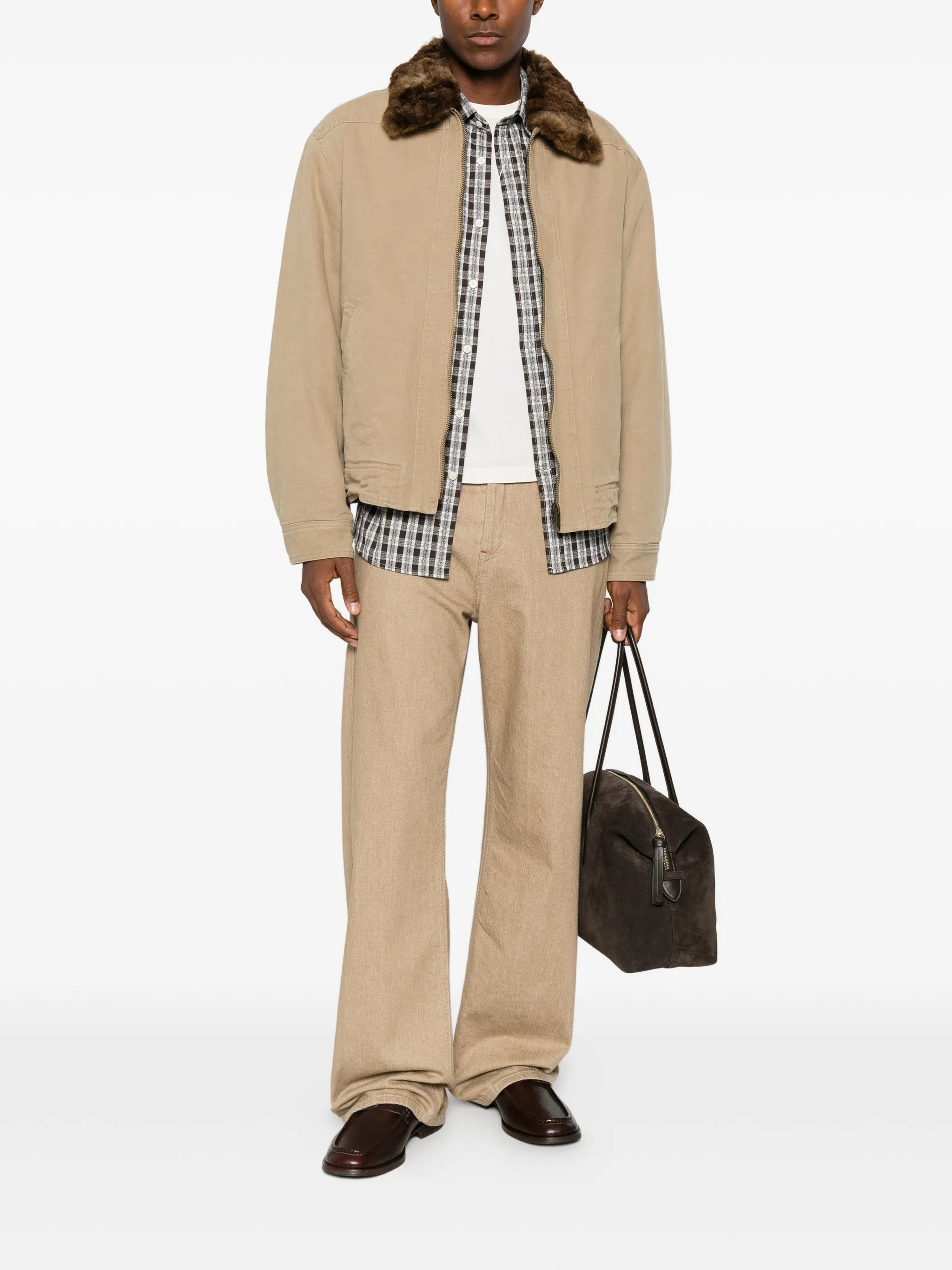 Amaric-GB wool-collar canvas jacket