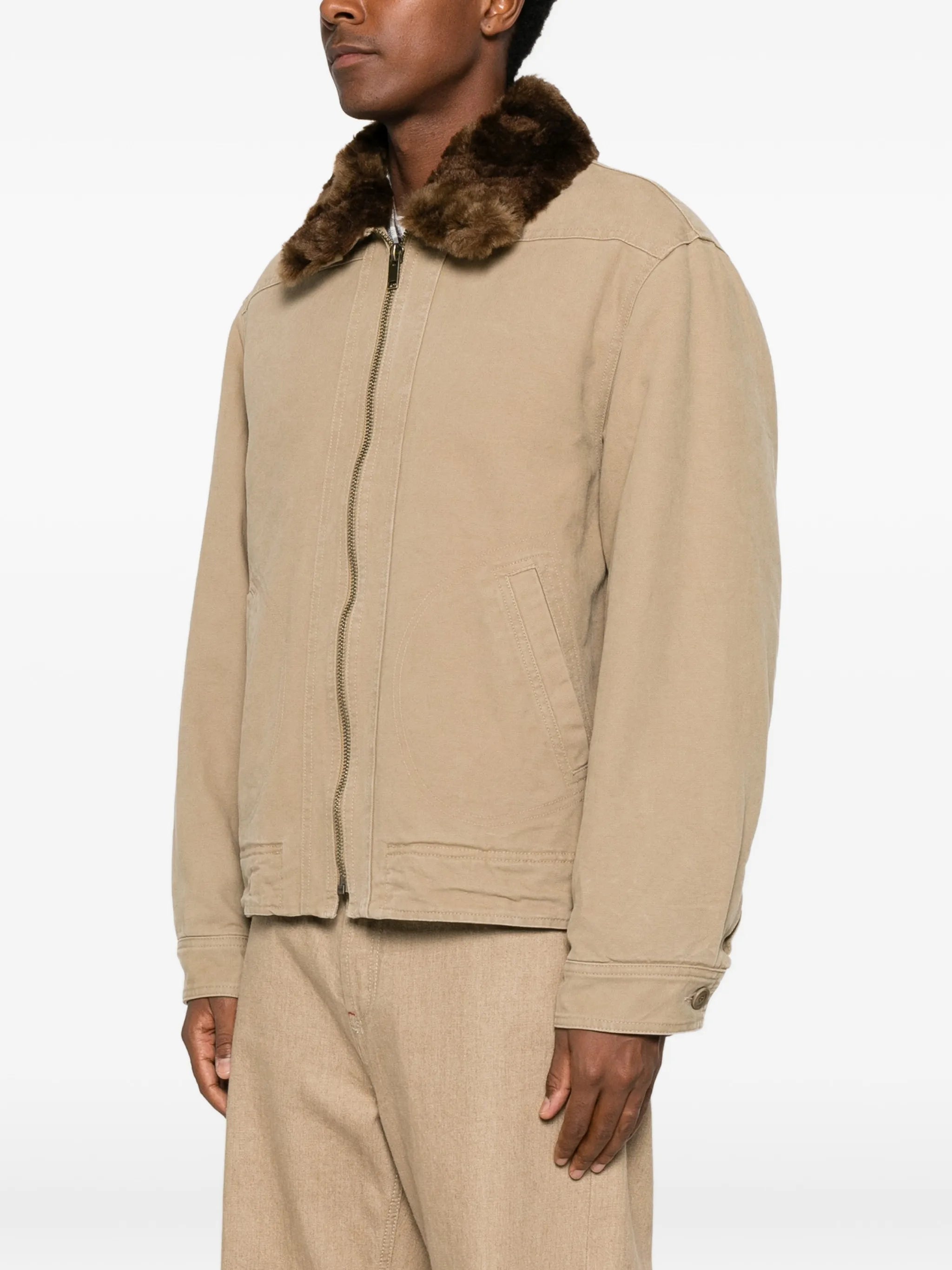 Amaric-GB wool-collar canvas jacket