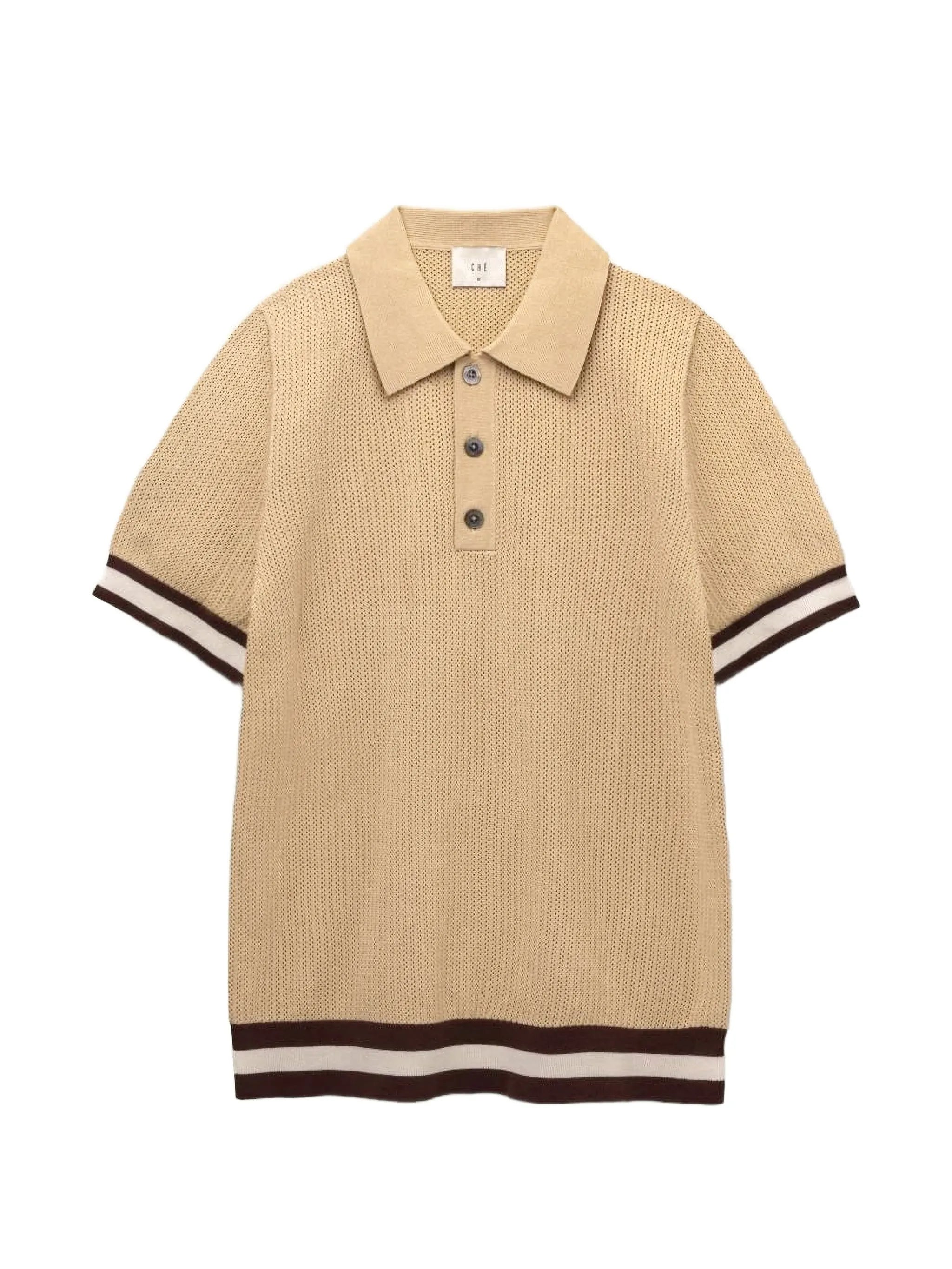 Quinn striped-trim polo shirt
