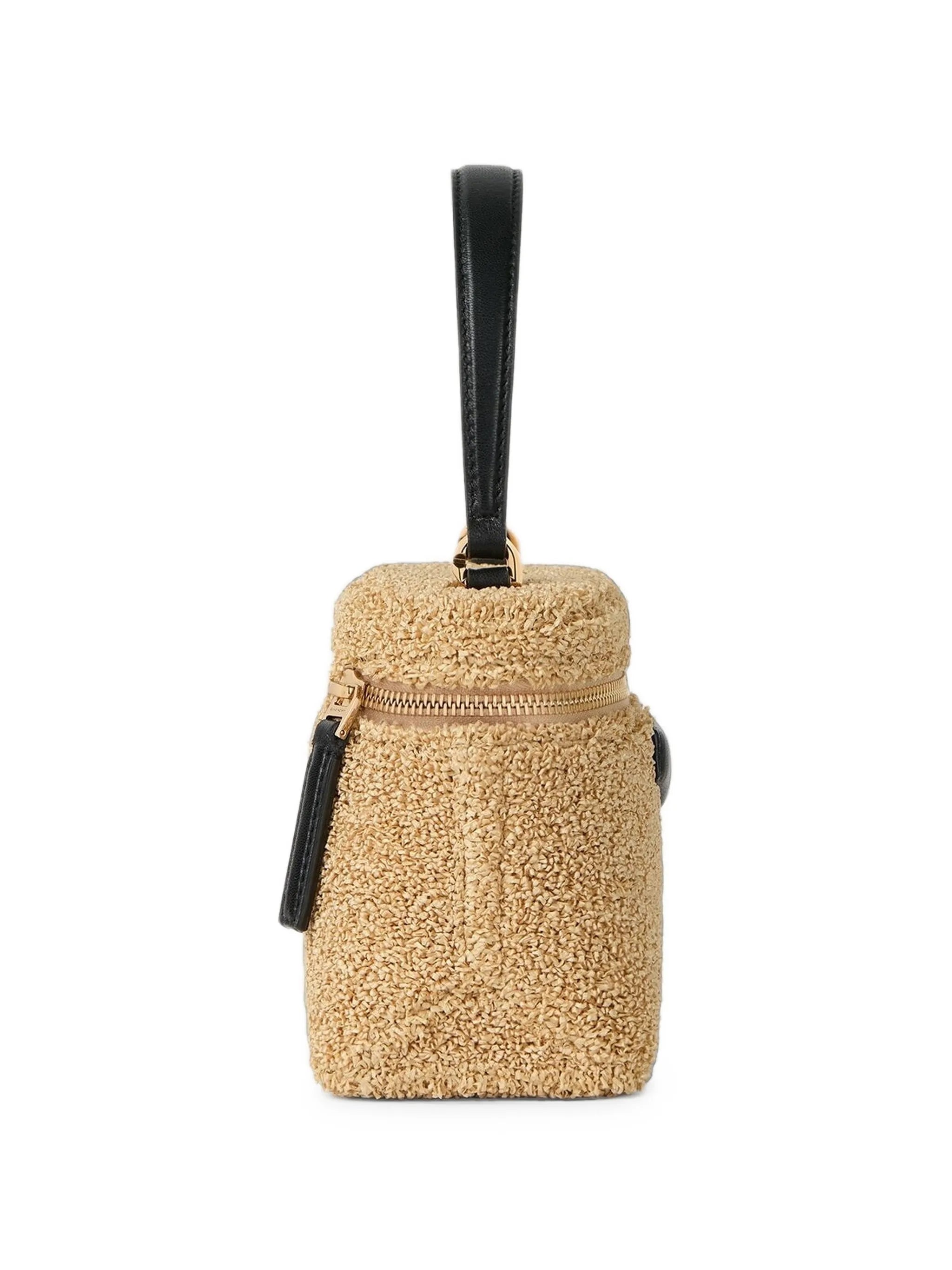 Antigona vanity bag in sponge raffia with chain