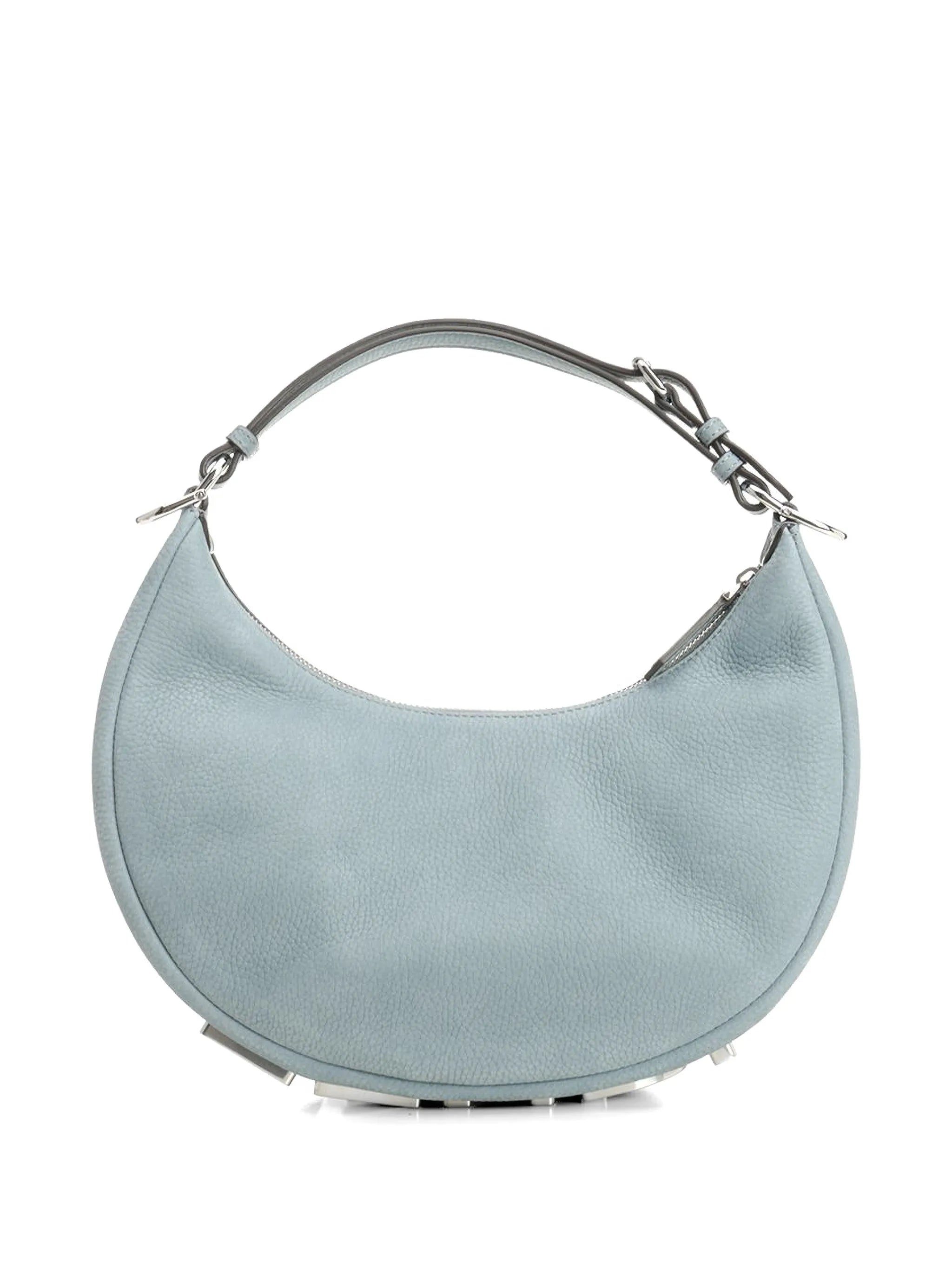 small Fendigraphy suede-finish clutch bag