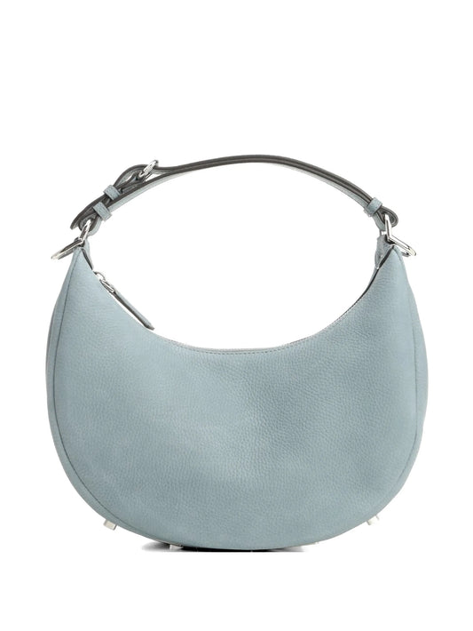 small Fendigraphy suede-finish clutch bag
