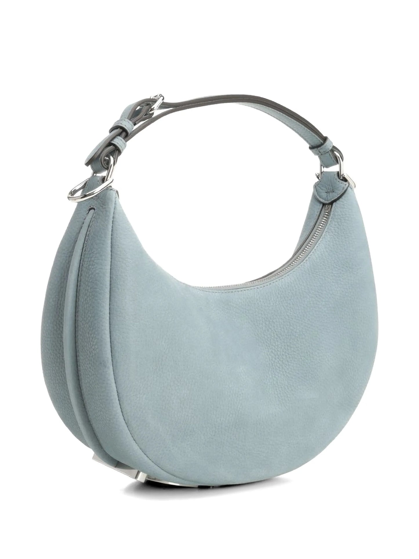 small Fendigraphy suede-finish clutch bag