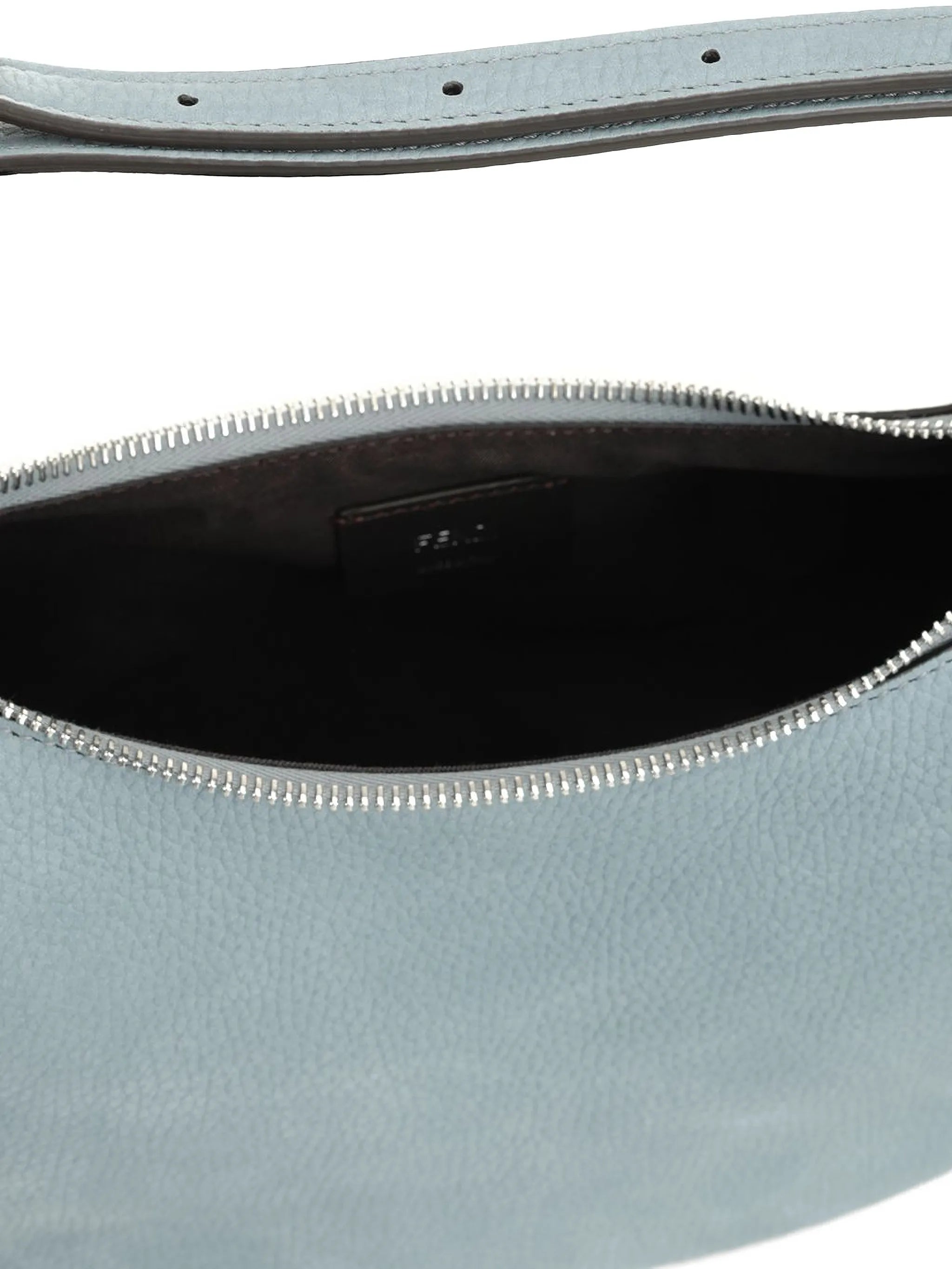 small Fendigraphy suede-finish clutch bag