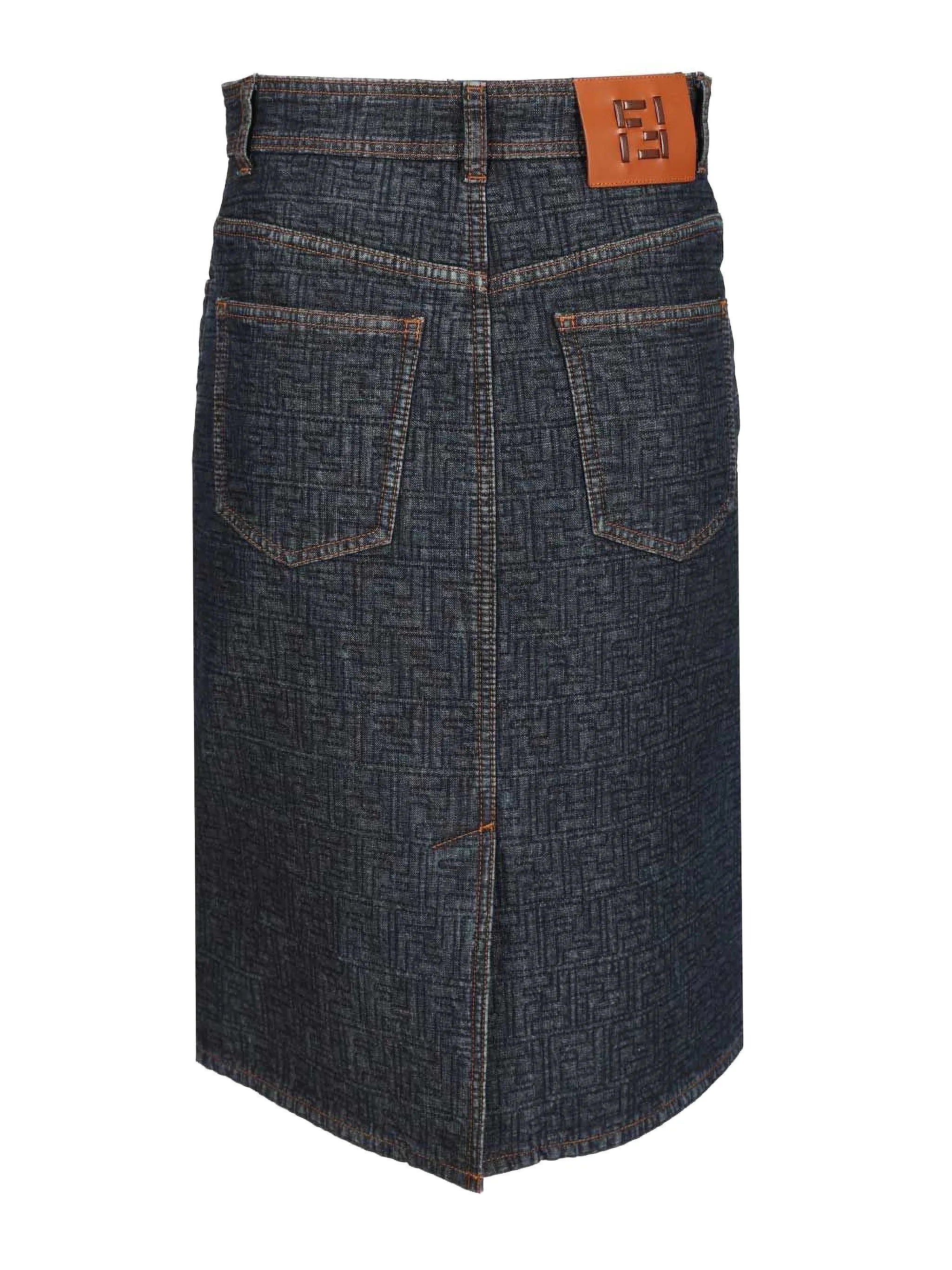 FF denim skirt