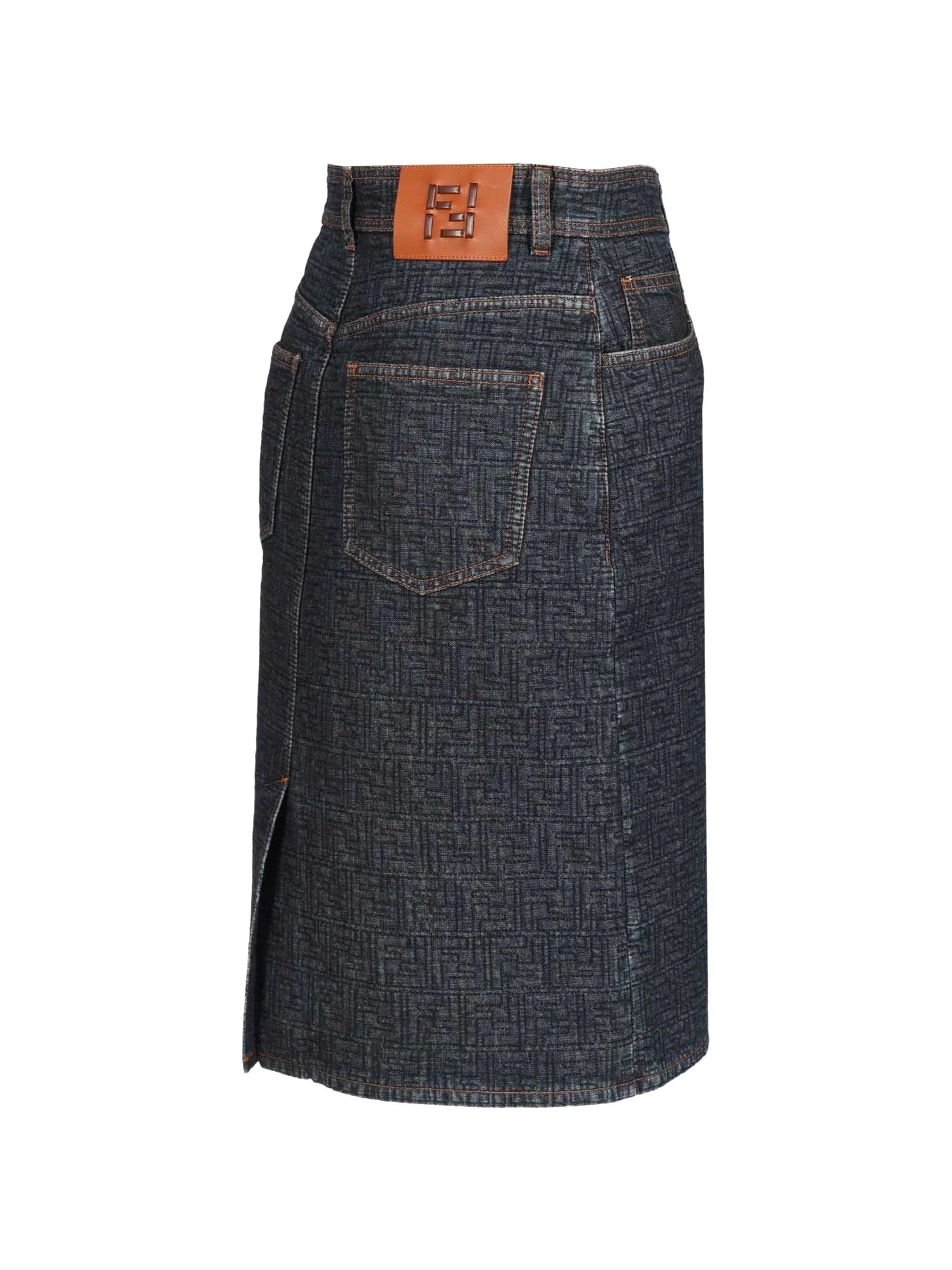 FF denim skirt