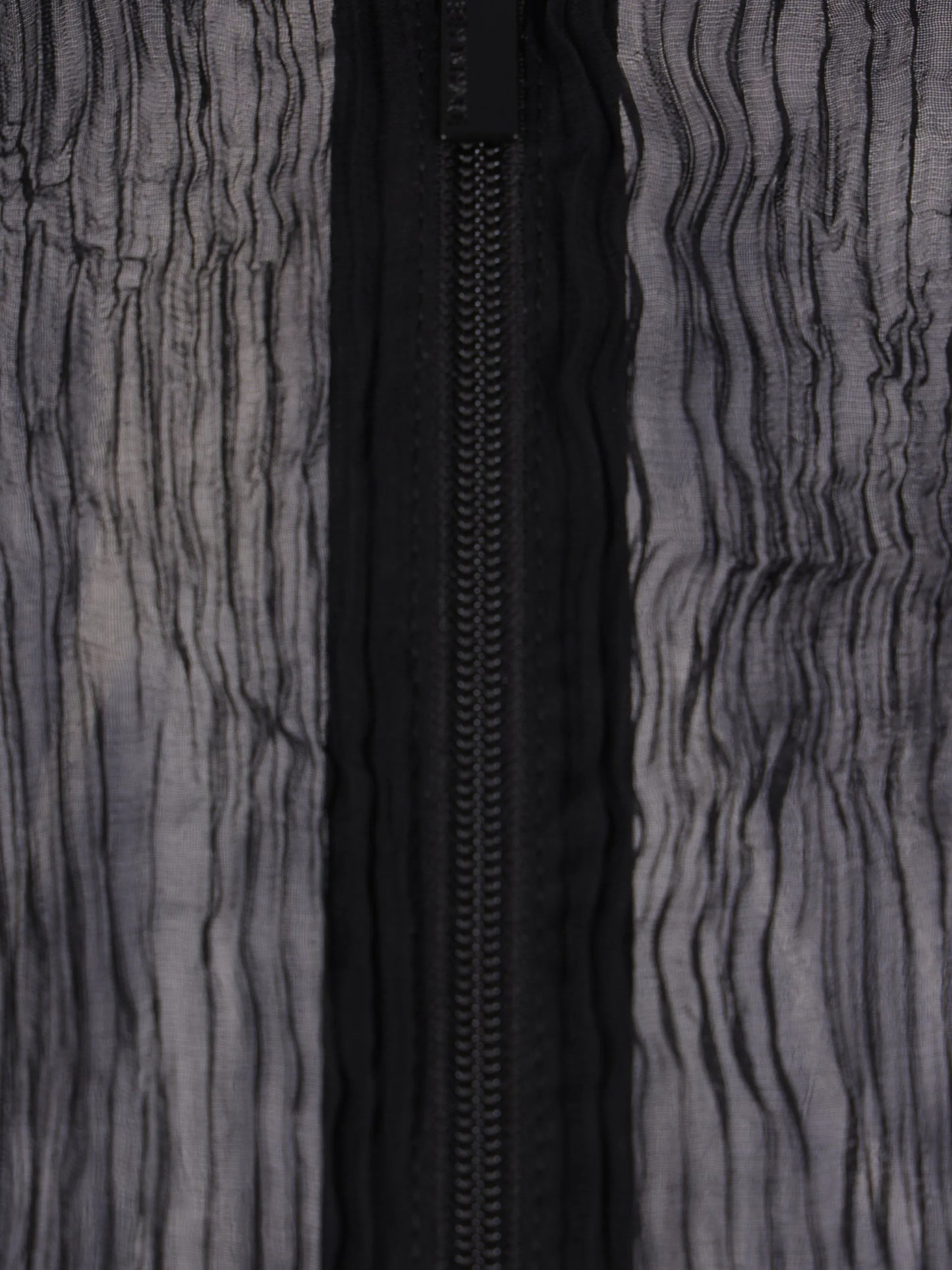pleated semi-sheer cardigan