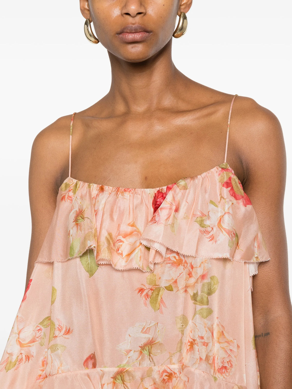 Roselight frill cami top