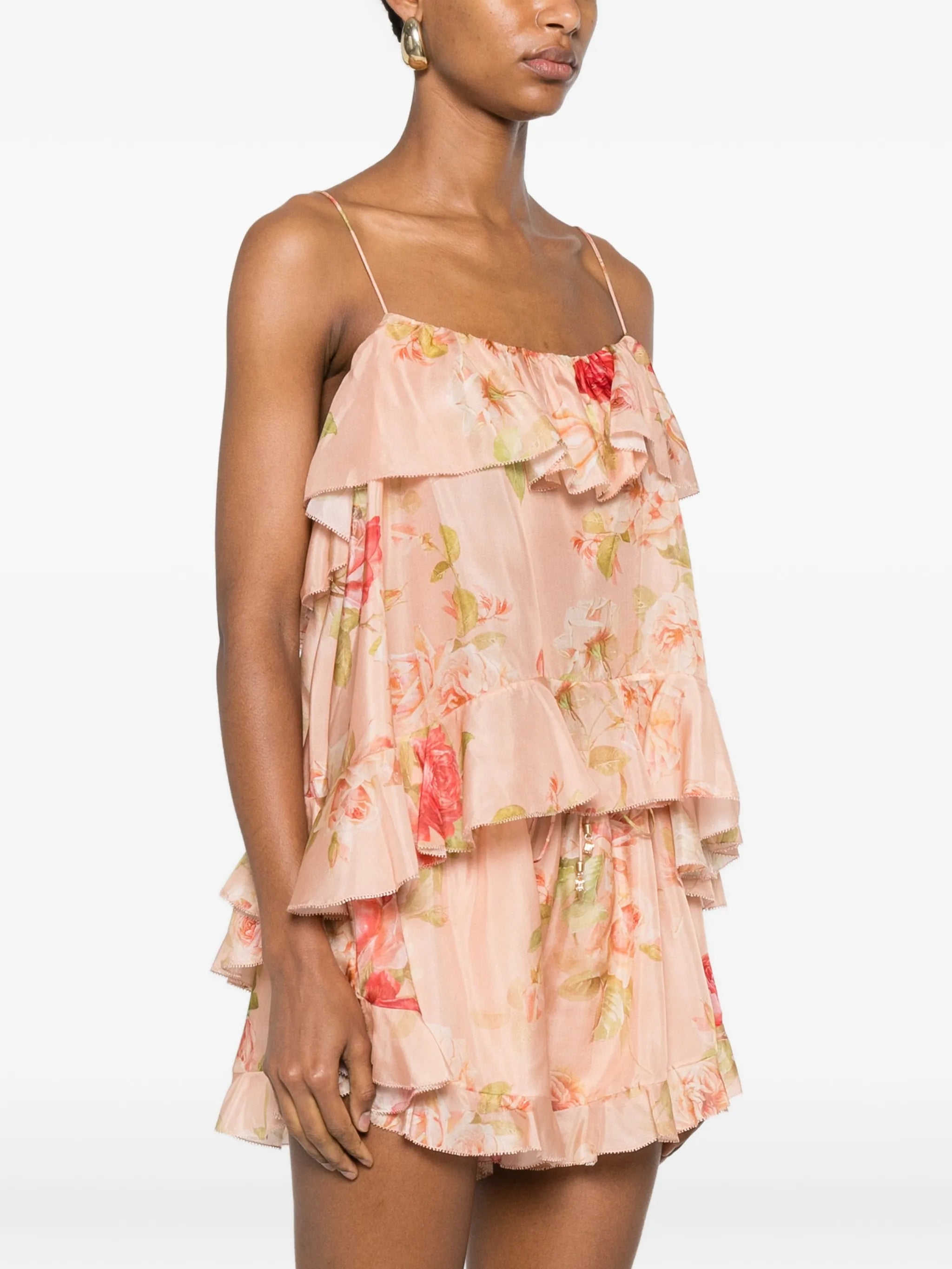 Roselight frill cami top