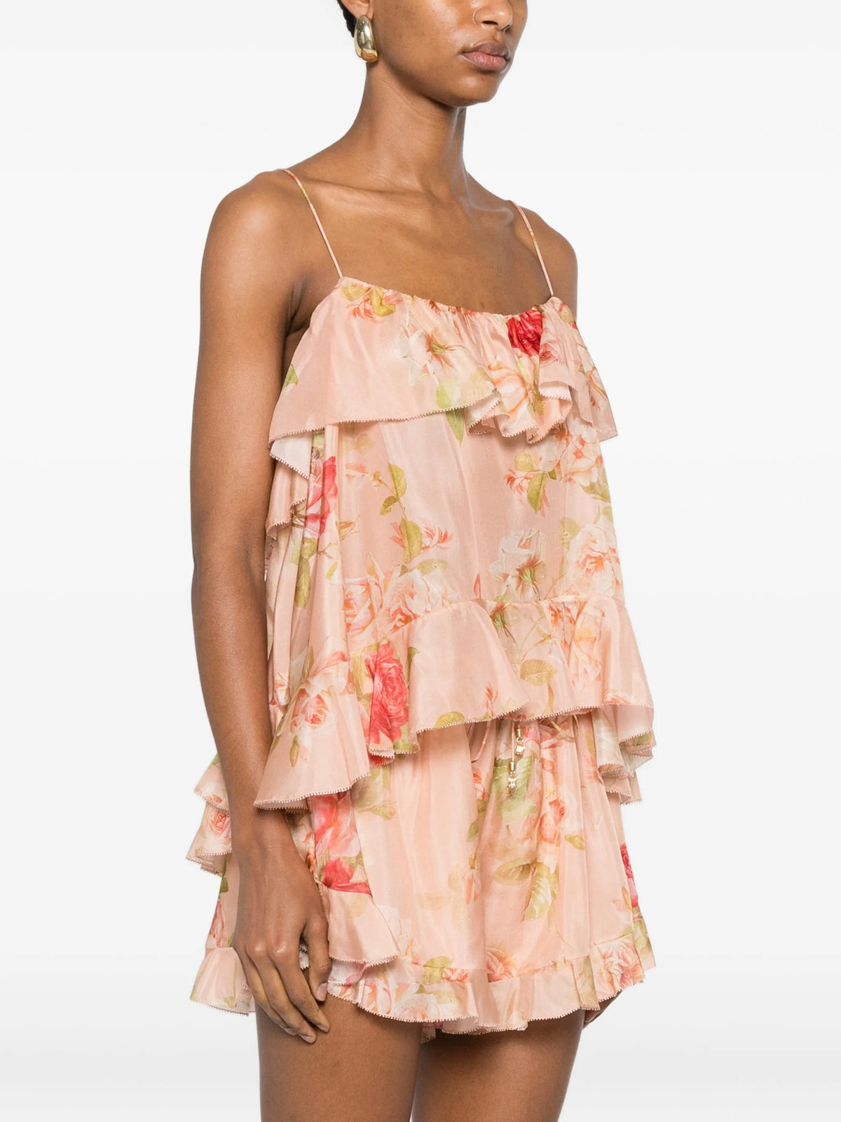 Roselight frill cami top