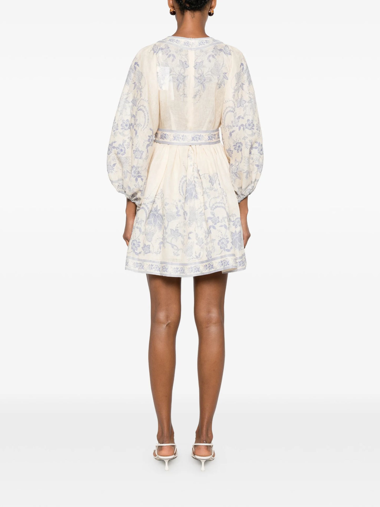 Indra floral-print mini dress