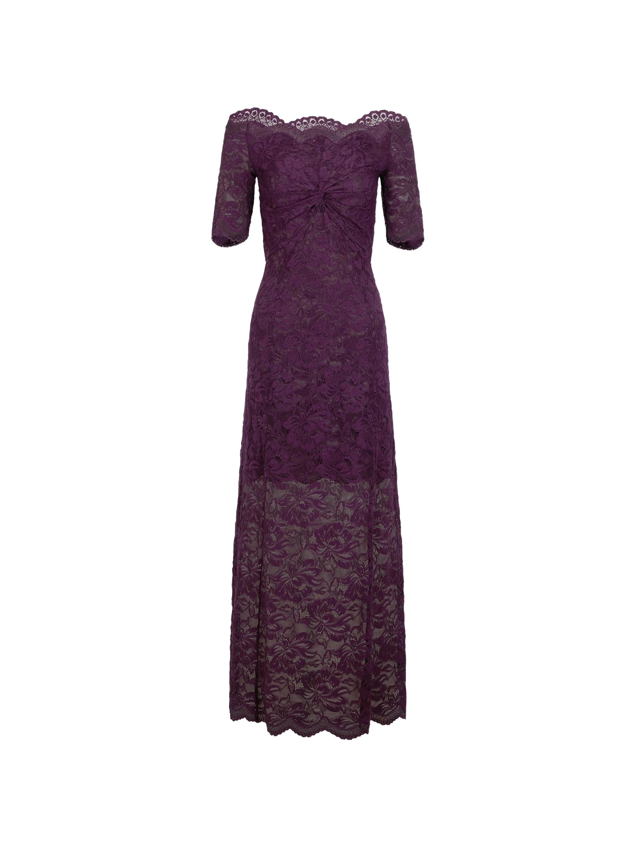 layered lace maxi dress