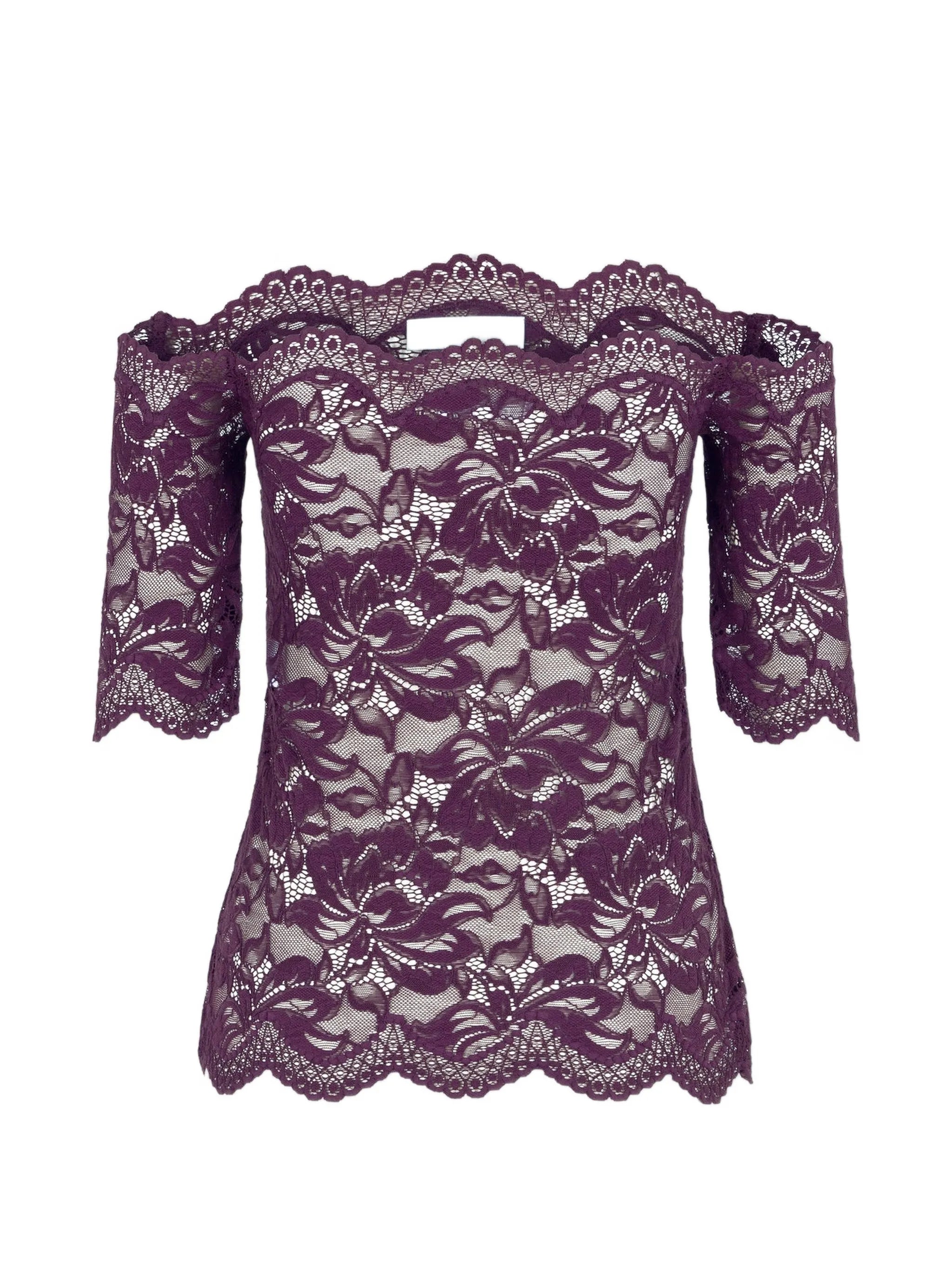 short-sleeve top in layered lace