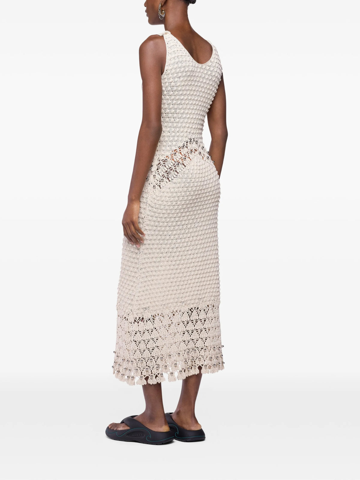 handmade midi dress in crochet