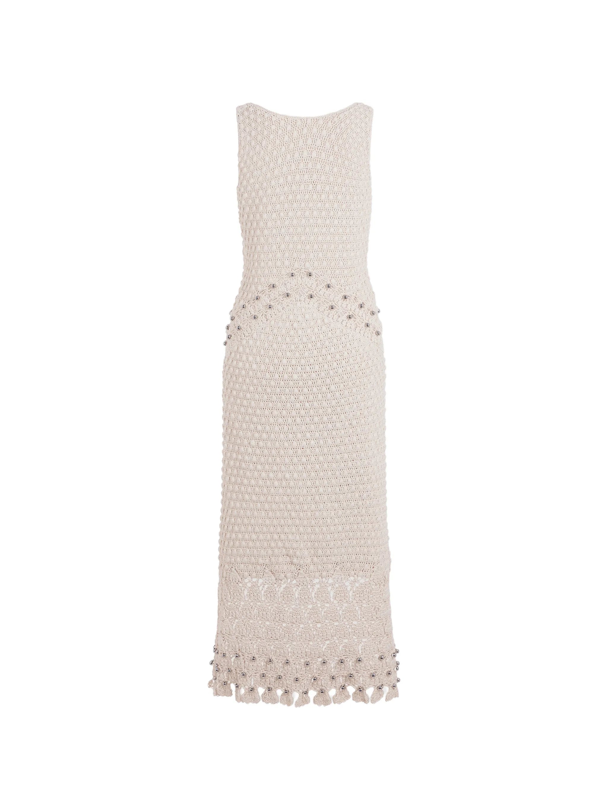 handmade midi dress in crochet