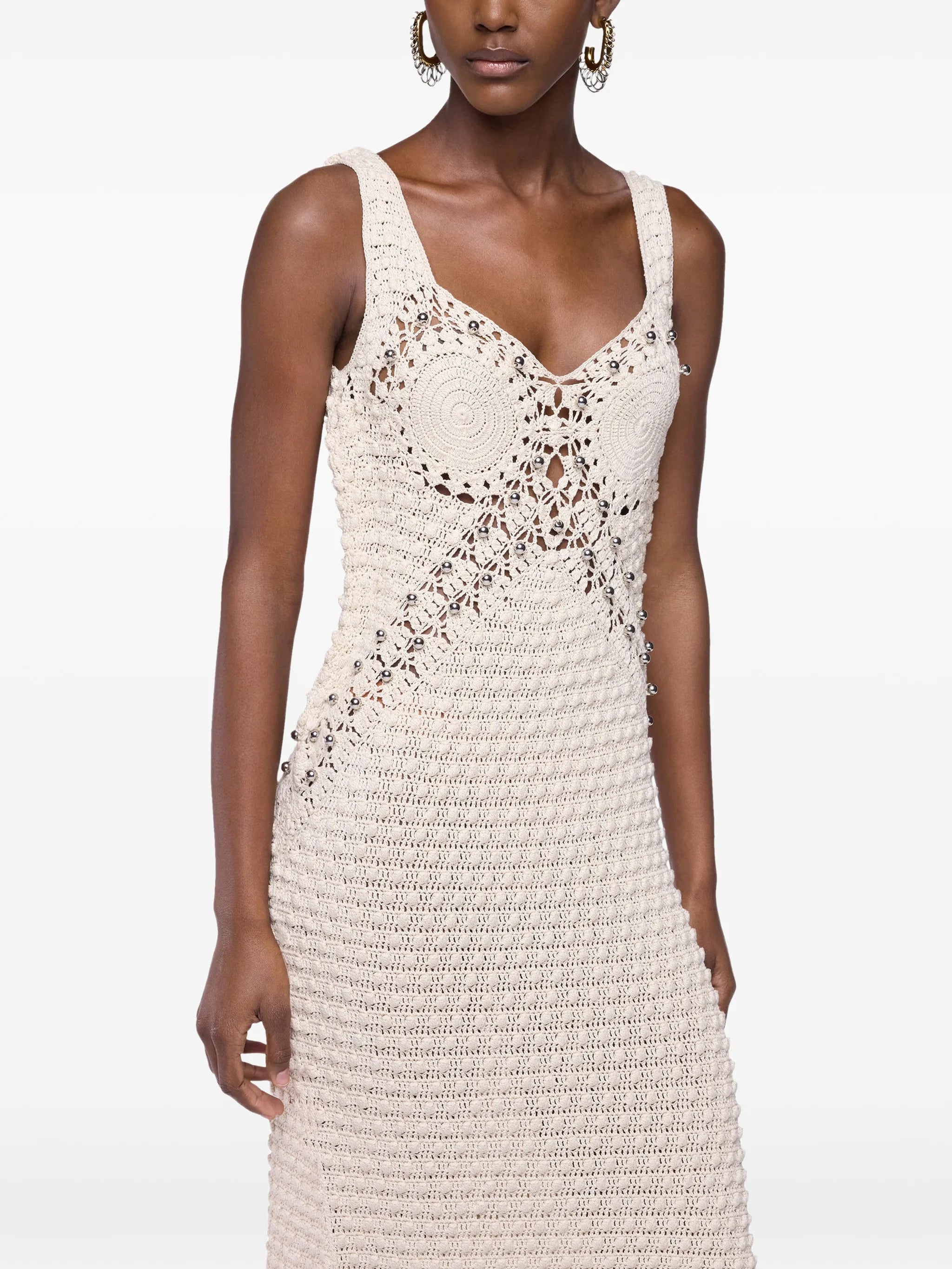 handmade midi dress in crochet